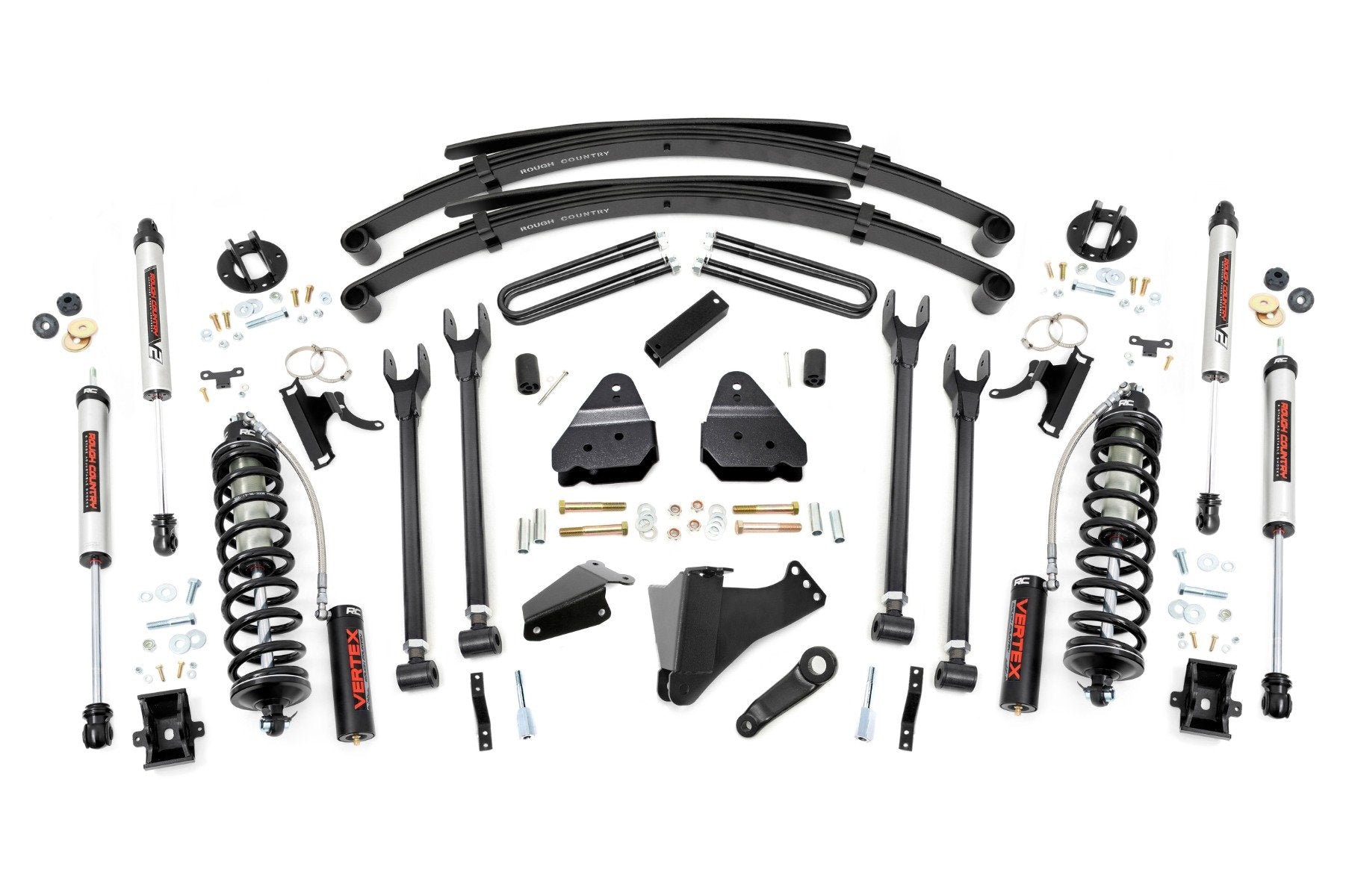 Rough Country 6" Lift Kit Gas 4 Link RR Spring C/O V2 for Ford Super Duty 05-07 58358
