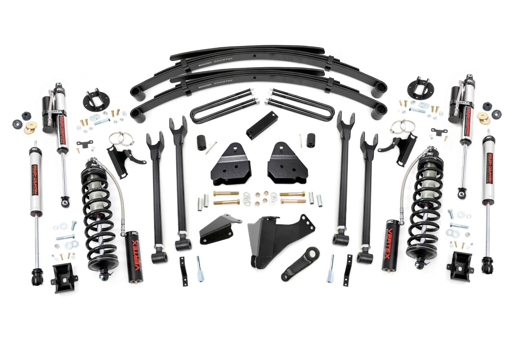 Rough Country 6" Lift Kit 4 Link RR Spring C/O Vertex for Ford SuperDuty 05-07 58359