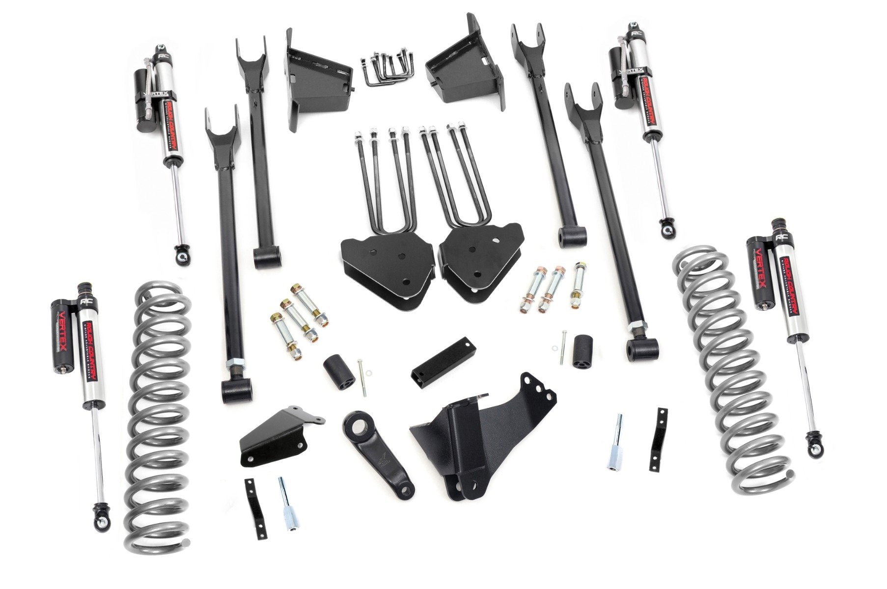 Rough Country 8in for Ford 4-Link Lift Kit w/Vertex Shocks 05-07 F250/350 Diesel 59150