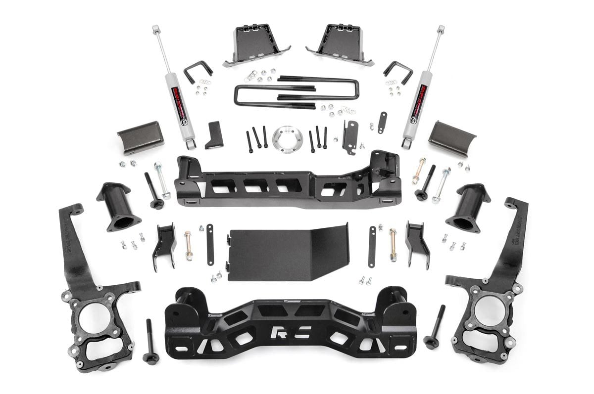 Rough Country 6in for Ford Suspension Lift Kit Strut Spacers 09-10 F-150 4wd 59830