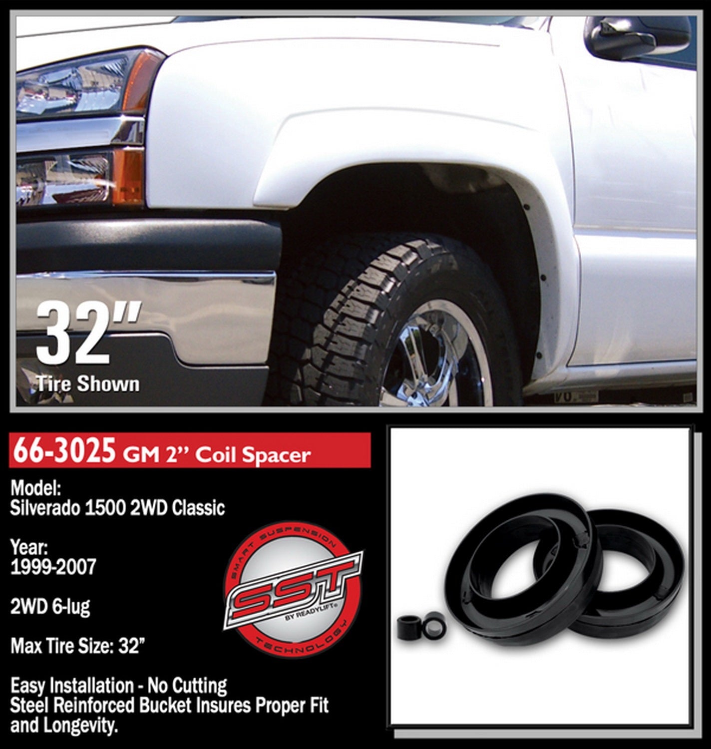 ReadyLift 2" Front Leveling Kit Chevy GMC Silverado Sierra 2WD 1999-2007 -2
