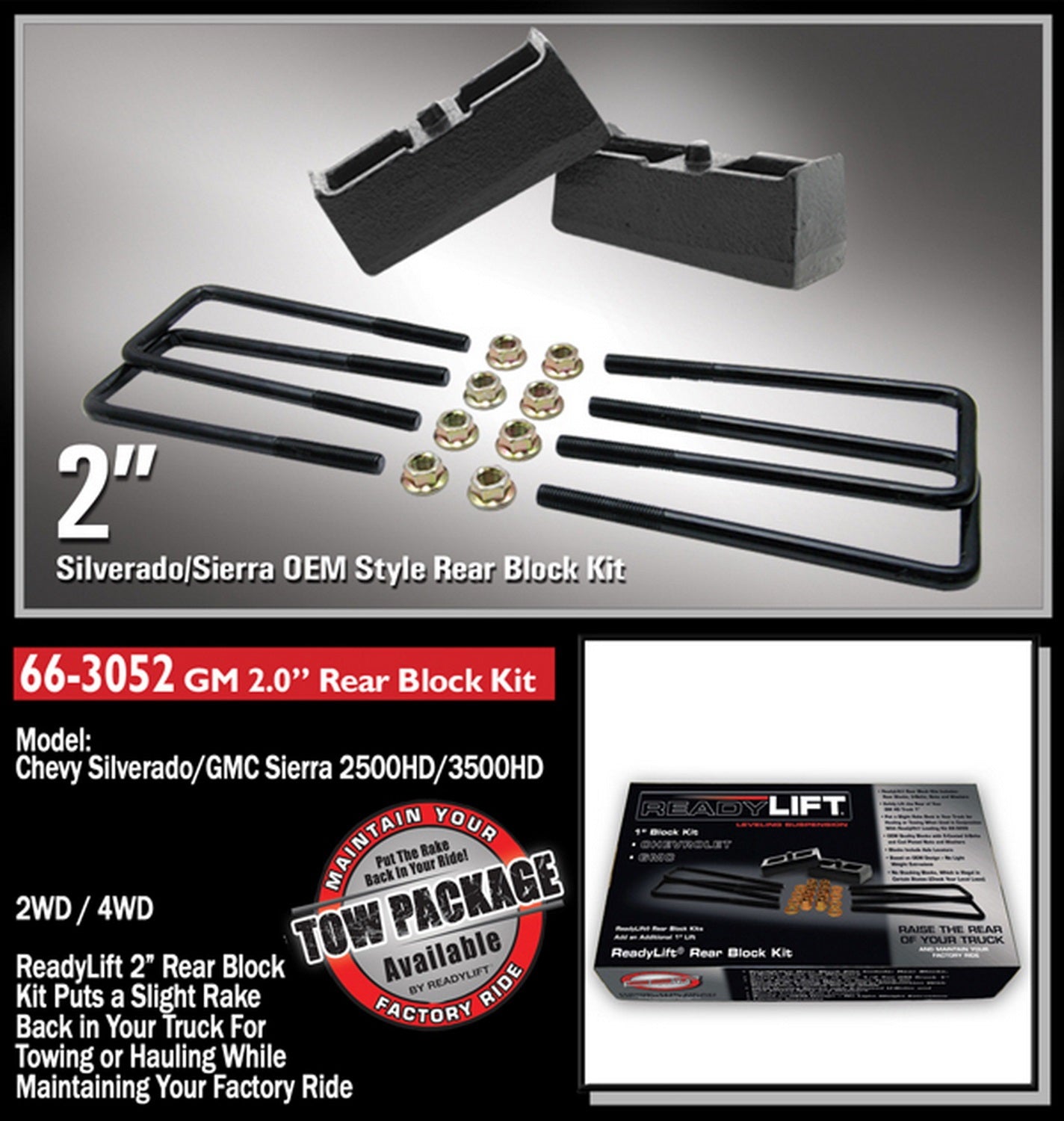 ReadyLift 2" Rear Block Kit GM Truck -3