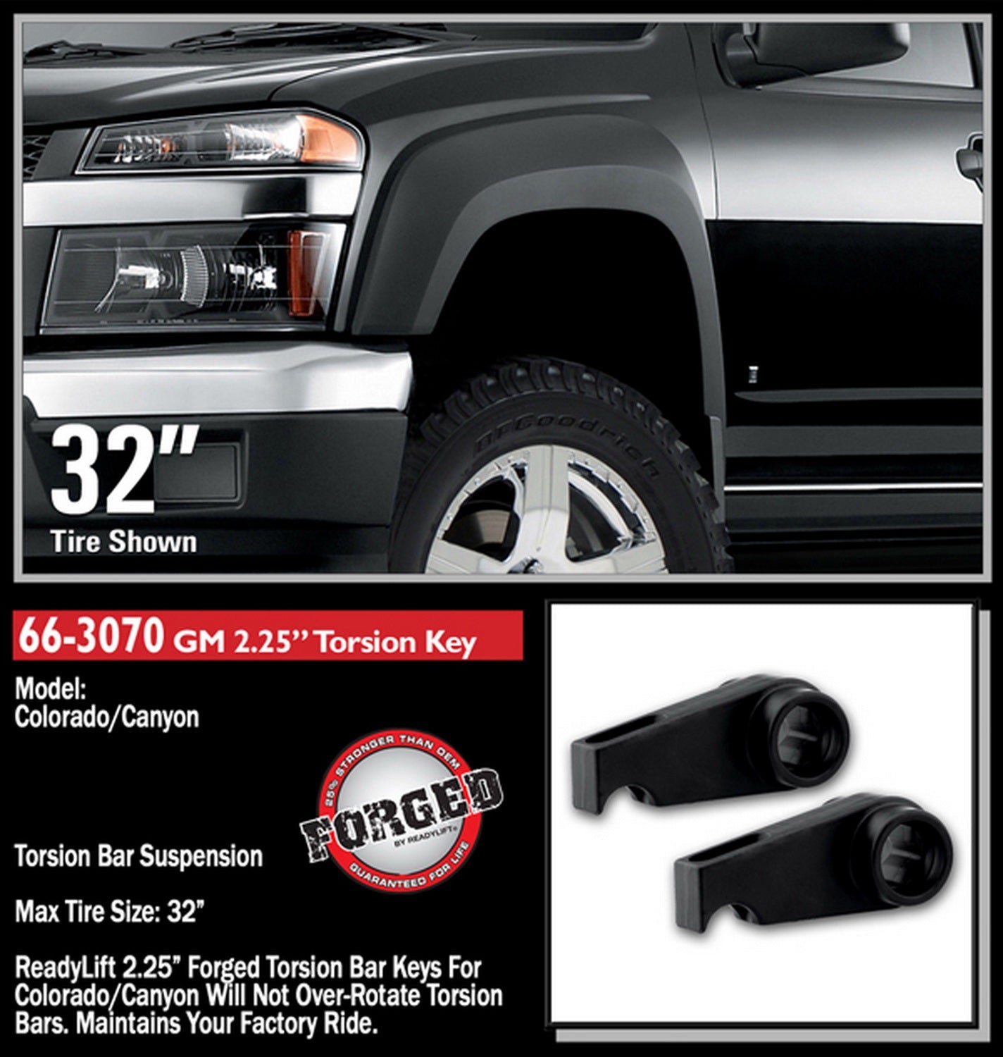 ReadyLift 2.25"Front Leveling Kit W Forged Torsion Key Colorado Canyon 2002-2012 -2