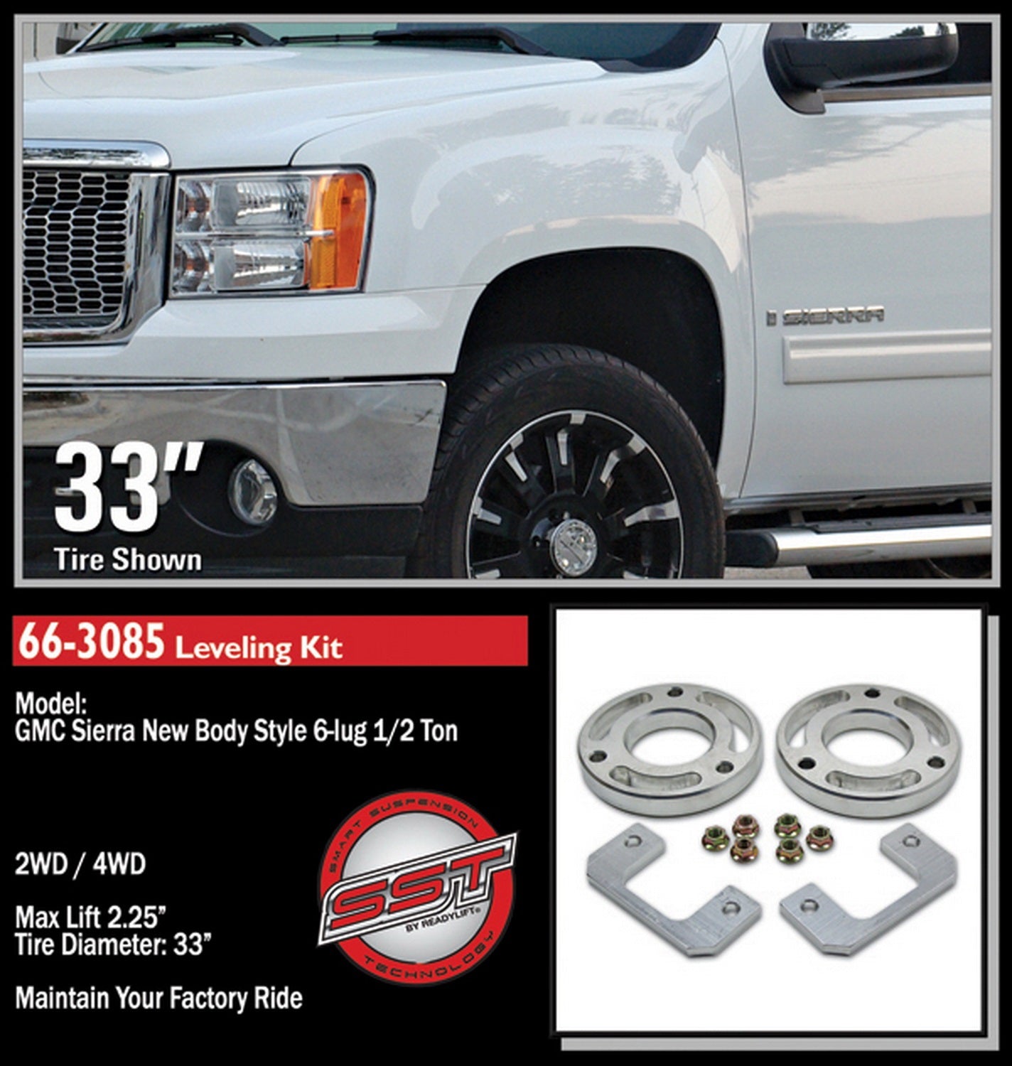 ReadyLift 2.25" Front Leveling Kit GM Full Size Truck SUV 1500 LD 6-Lug 07-18 -3