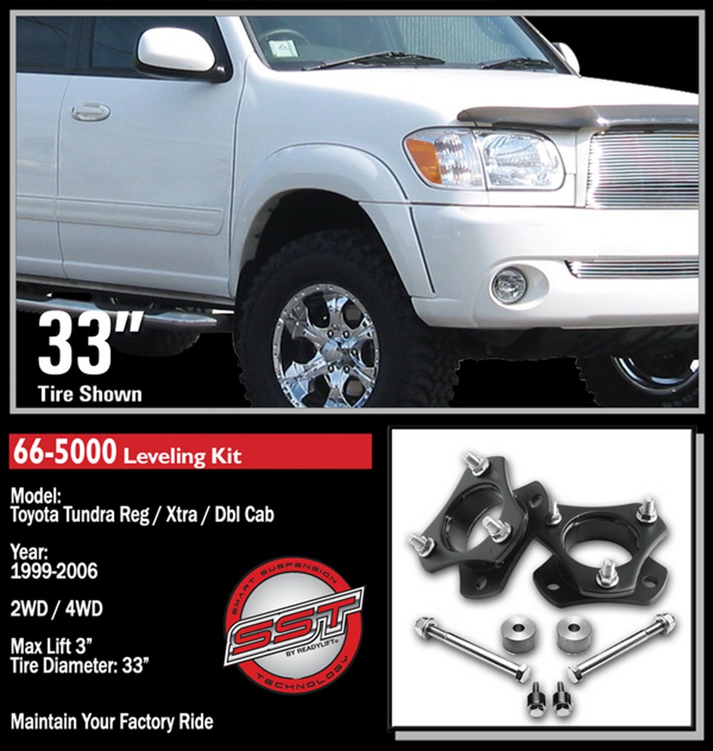 ReadyLift 3" Front Leveling Kit for Toyota Tundra Sequoia 1999-2007 -3
