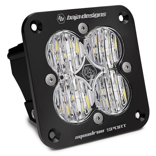 Baja Designs | Squadron Sport Black Wide Cornering Pattern Flush Mount LED Light Pod - Clear -1
