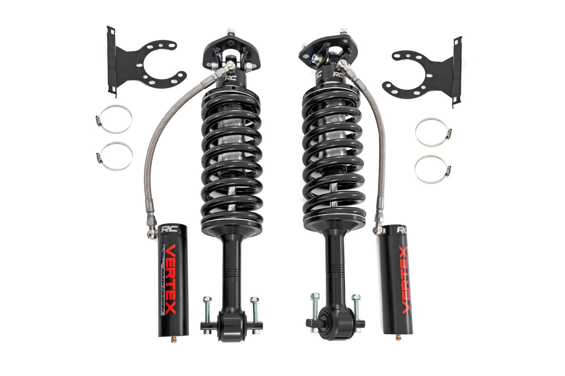 Rough Country Vertex 2.5 Adjustable Coilovers | Front | 6.5-7.5" | for Ford F-150 2WD (14-25) 689004_A