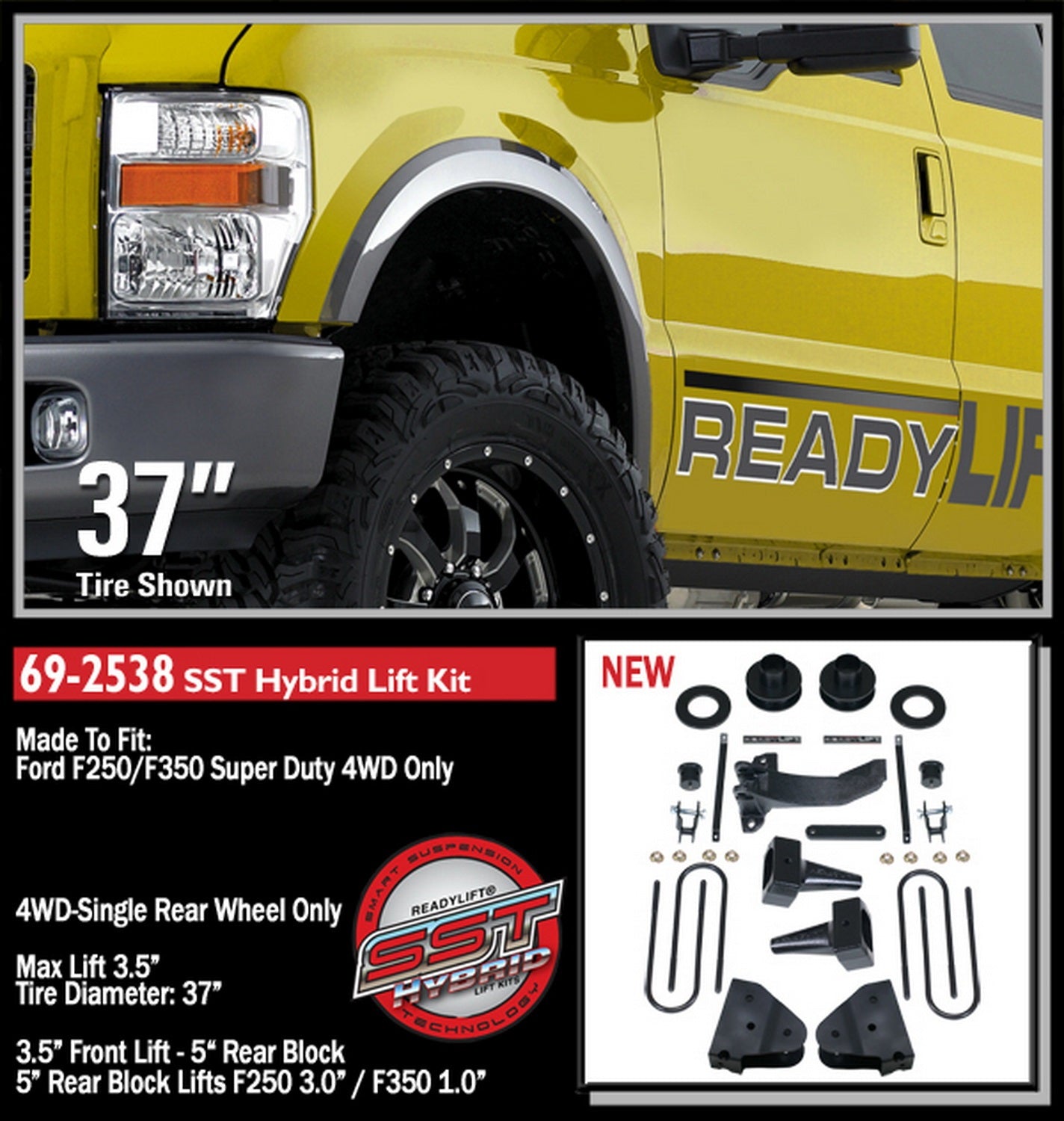 ReadyLift 3.5" SST Lift Kit for Ford SuperDuty F250 F350 F450 4WD 1-pc DL 11-16 -2