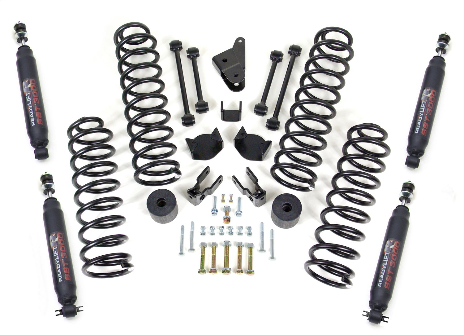 ReadyLift 4" Coil Spring Lift Kit With SST3000 Shocks for Jeep JK Wrangler 07-18 -1