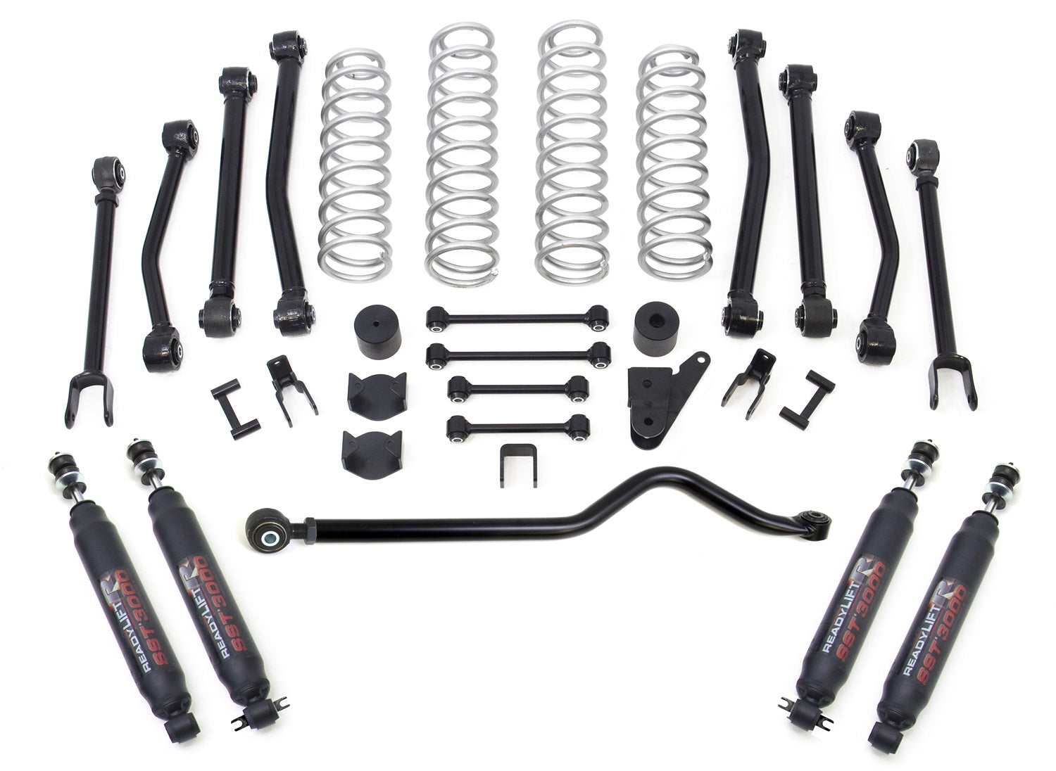 ReadyLift 4" Terrain Flex 8-Arm Lift Kit Shocks for Jeep JK Wrangler 4WD 07-18 -1