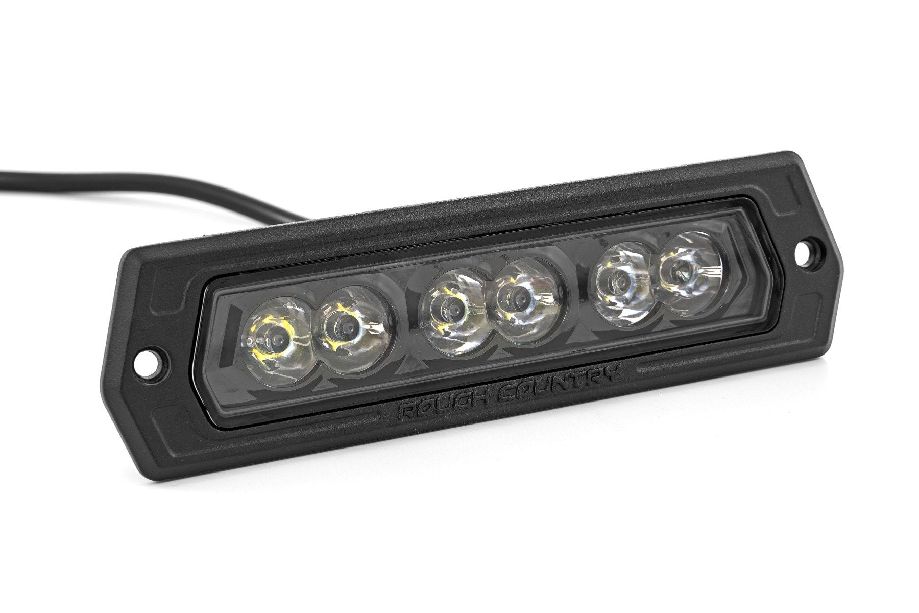 Rough Country 6 Inch Black Series LED Lights Flush Mount Pair 70916BL