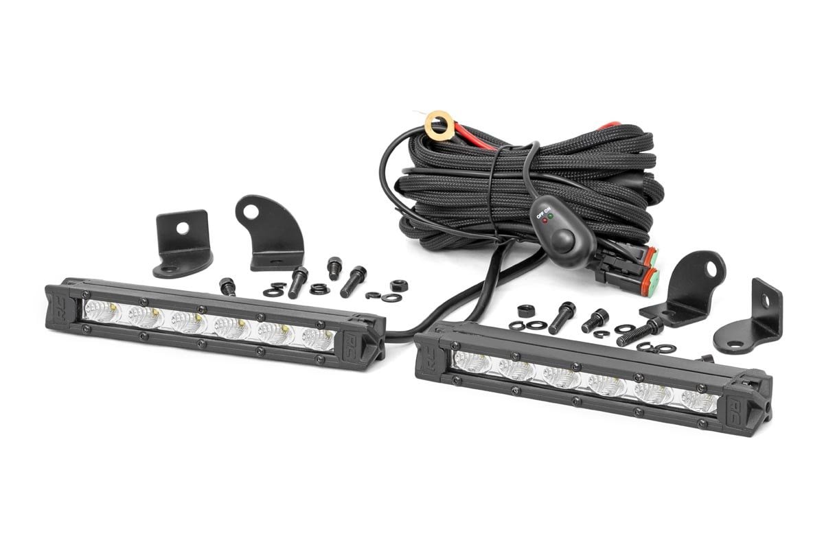 Rough Country 6in Cree LED Light Bars Chrome Series by (Pair) 70406A