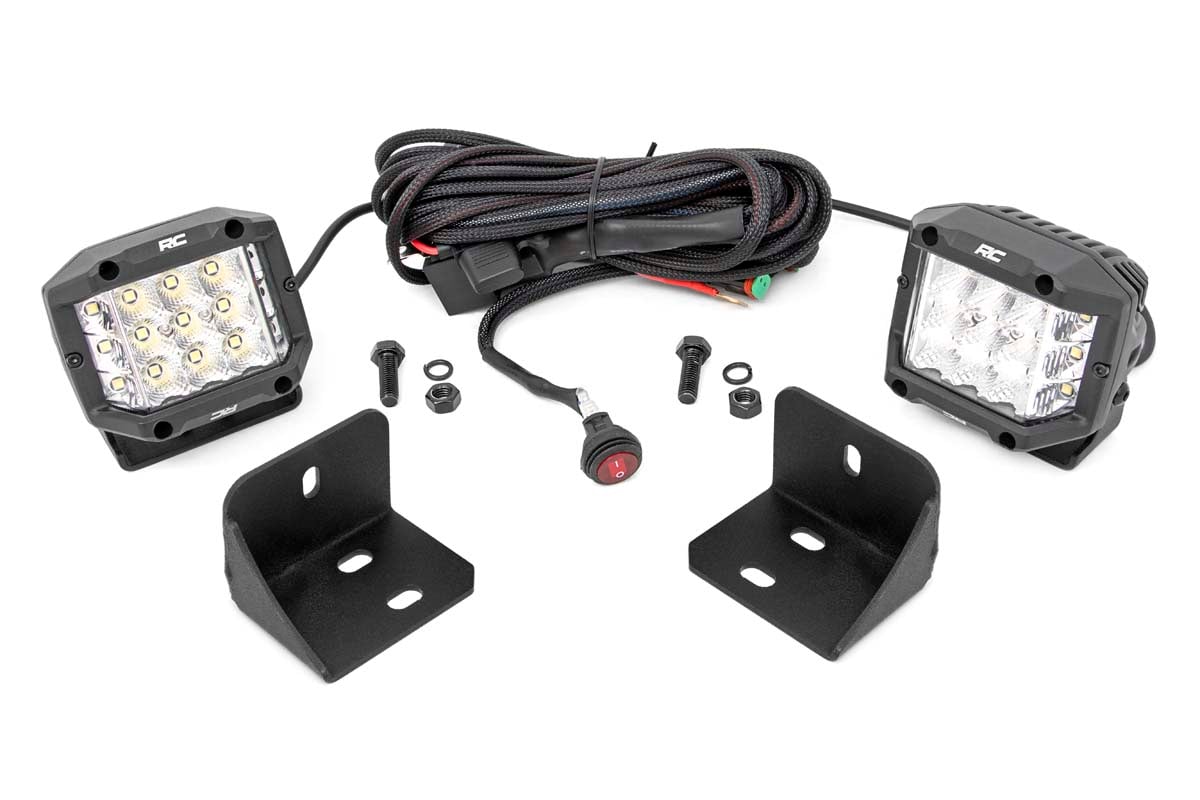 Rough Country Can-Am Defender R Facing 3" Chrome Series LED Kit 16-22 Defender 71024