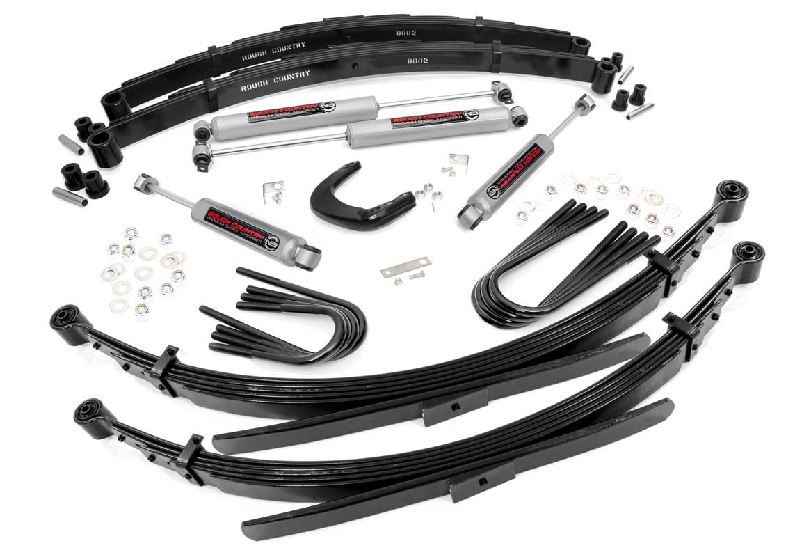 Rough Country 4in GM Suspension Lift Kit System 52in Rear Springs 19530