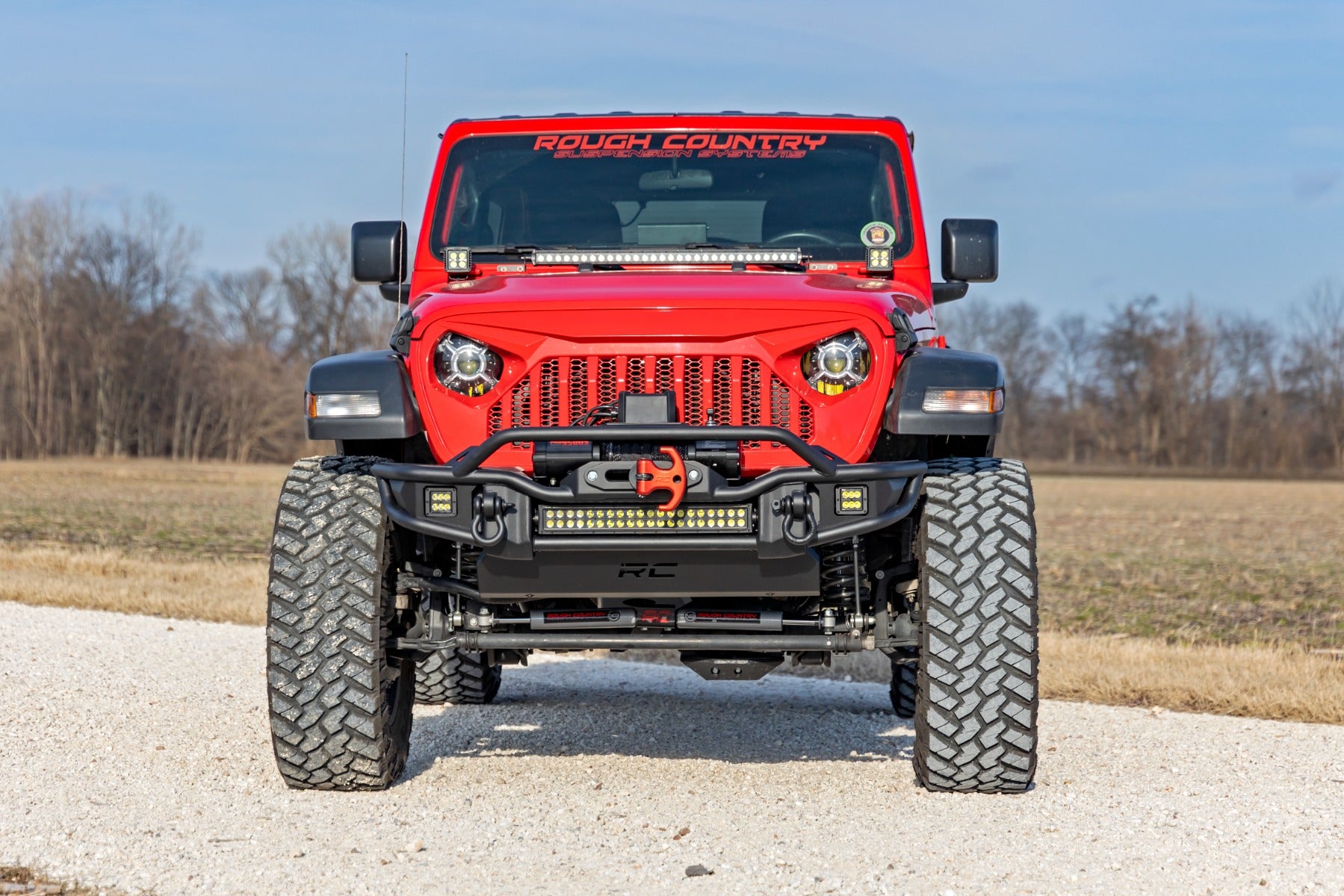 Rough Country Winch Bumper Skid Plate for Jeep Gladiator/Wrangler JK JL JT 10647