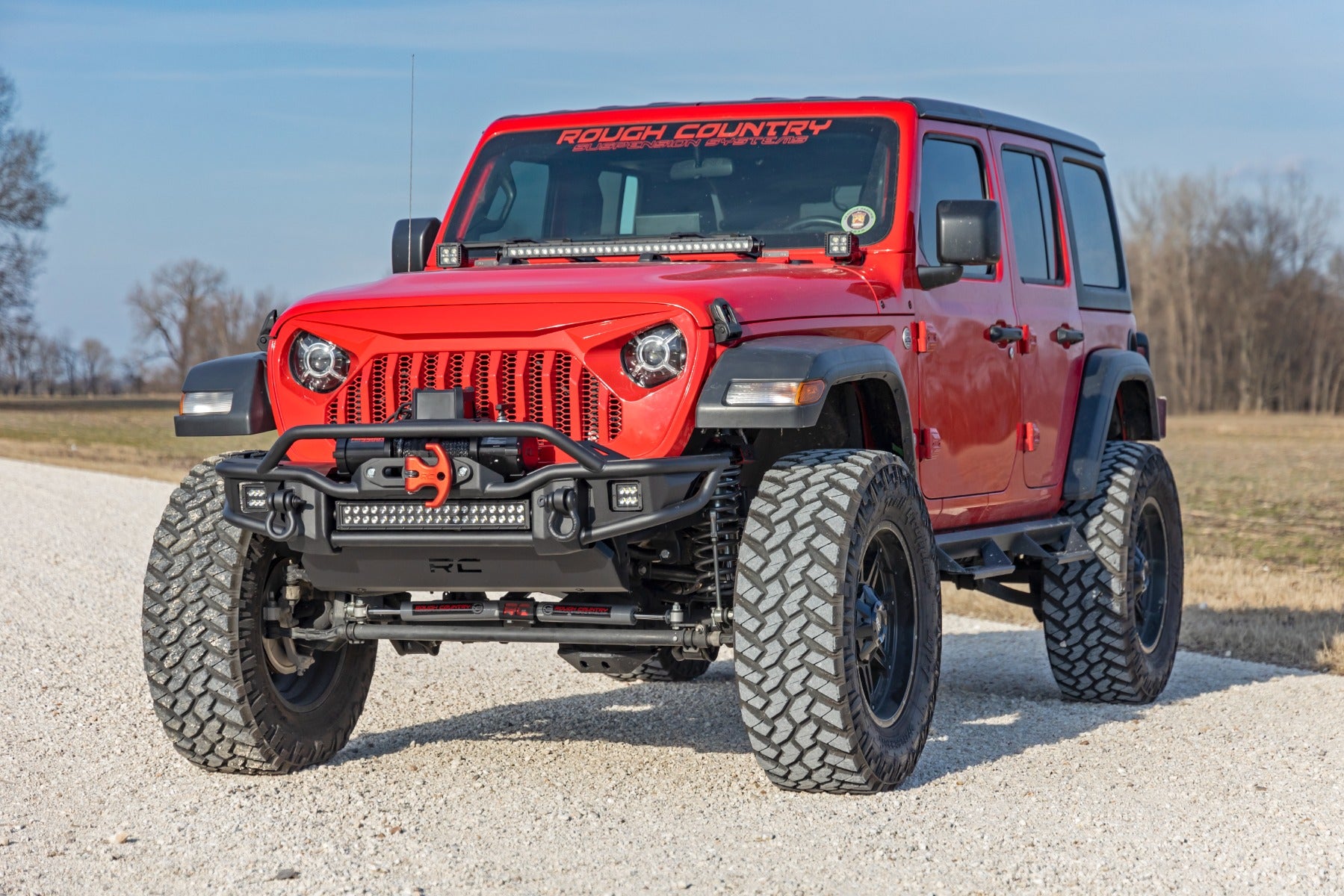 Rough Country Winch Bumper Skid Plate for Jeep Gladiator/Wrangler JK JL JT 10647