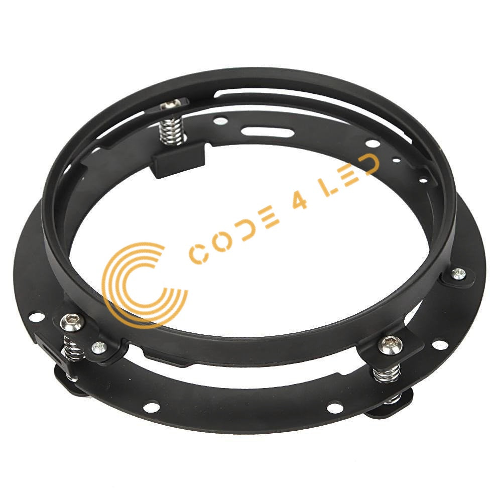 Code 4 LED 7" Round Black Headlight Bracket -1