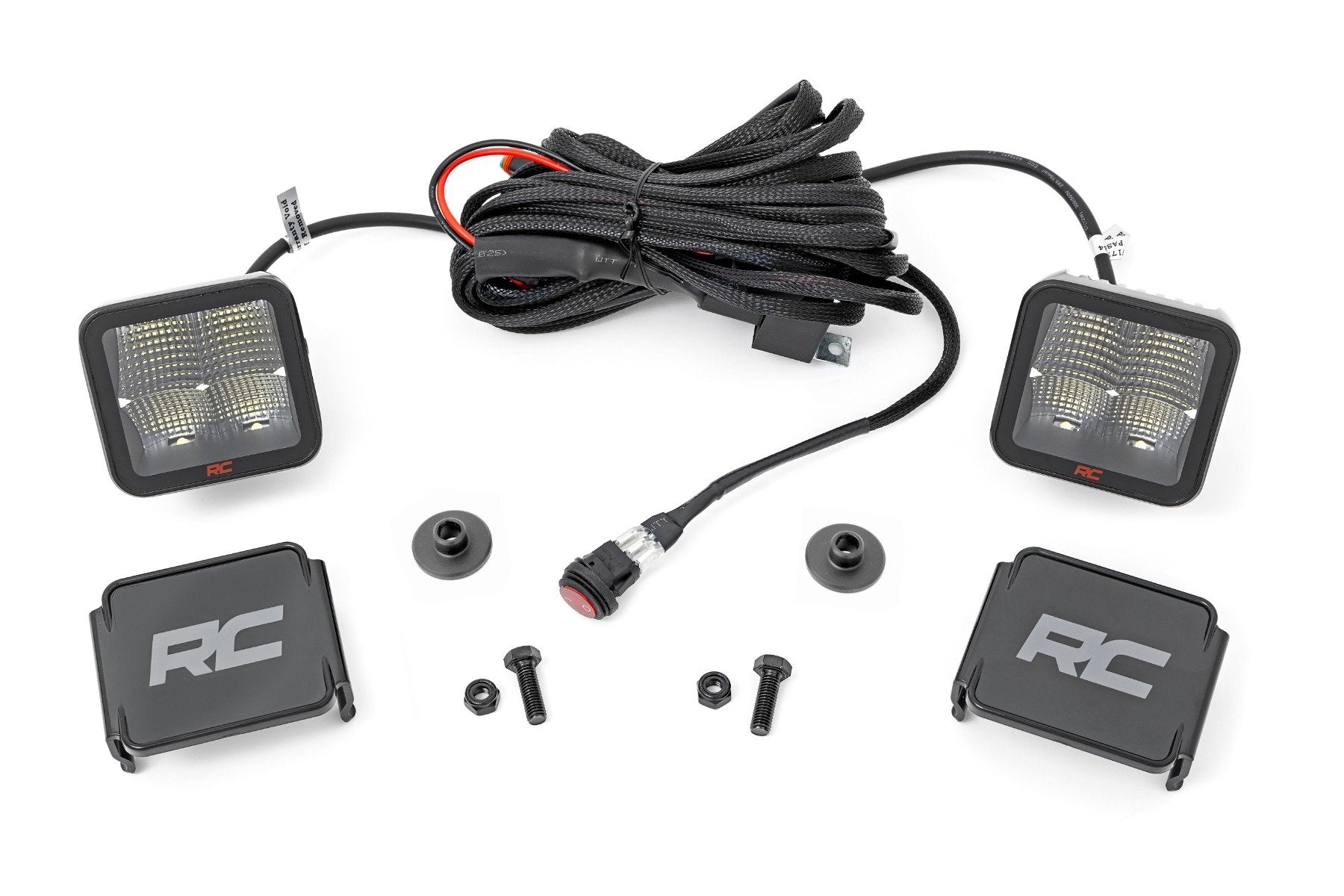 Rough Country LED Light Ditch Mount 2" Pair Spot Pattern Ford Bronco 21-23 82047