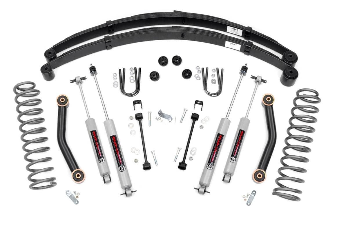 Rough Country 4.5 Inch Lift Kit Rear Springs for Jeep Cherokee XJ 84-01 633N2