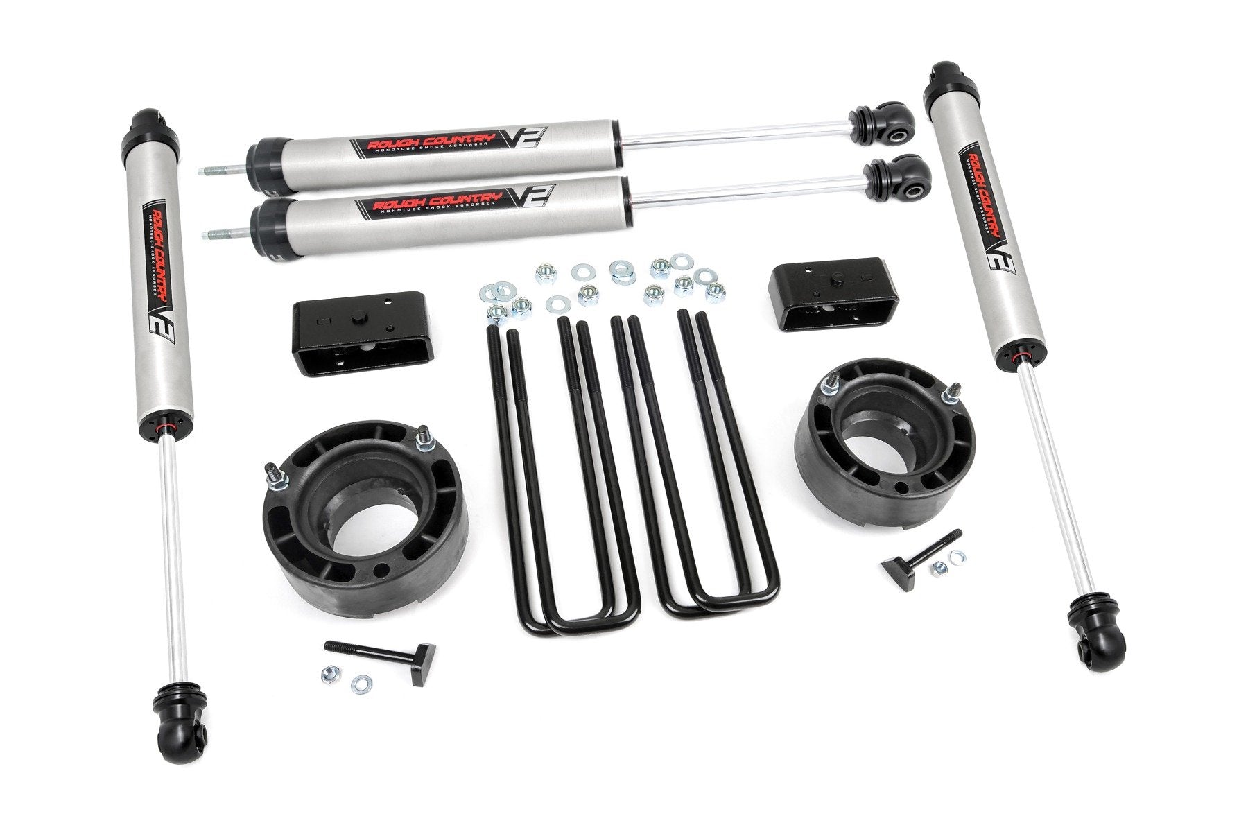 Rough Country 2.5in Dodge Leveling Lift Kit w/V2 Shocks 94-01 Ram 1500 4WD 36270