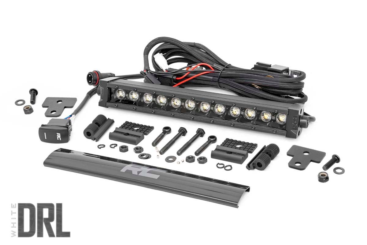Rough Country 12" Recessed LED Kit BLK Ser w/White DRL Can-Am De 16-20 97004