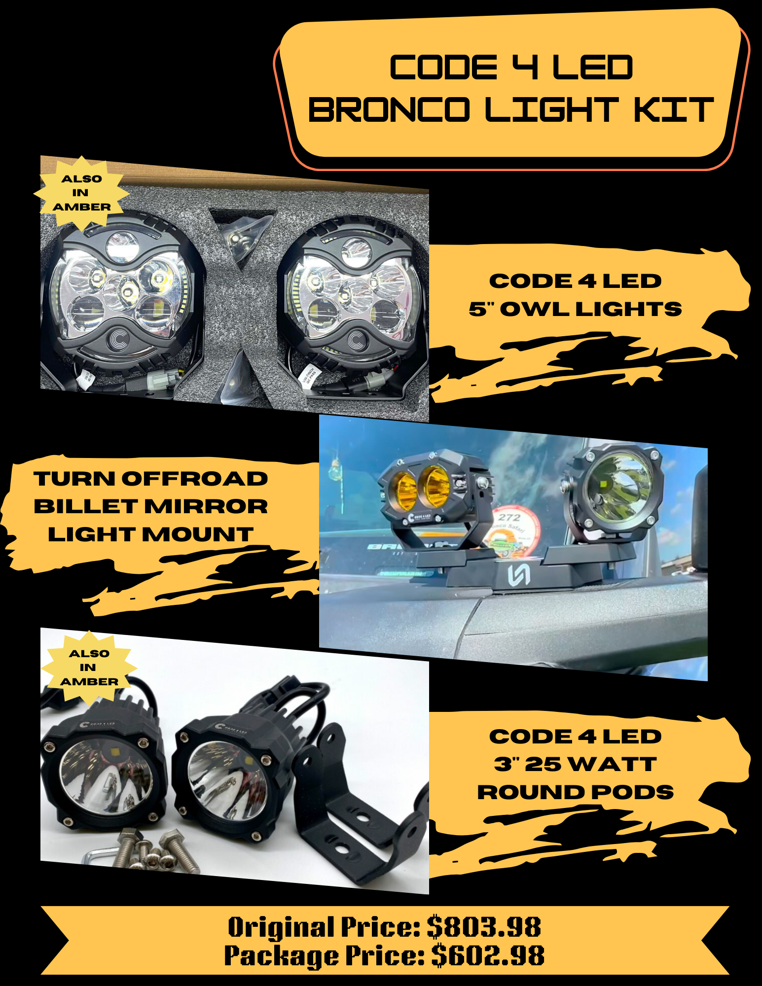 Bronco Light Kits - OWL5-C & 0325R-S -1