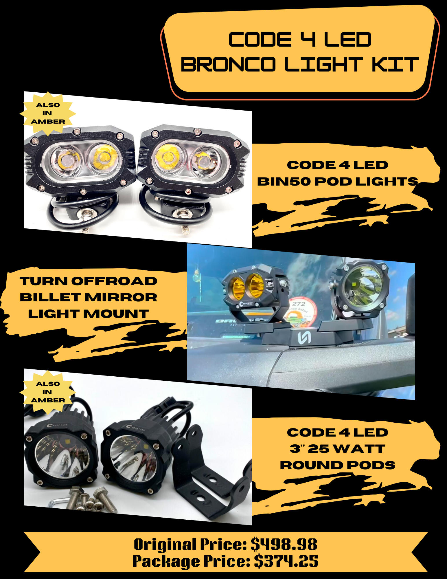 Bronco Light Kits - BIN50-S & 0325R-SA -1