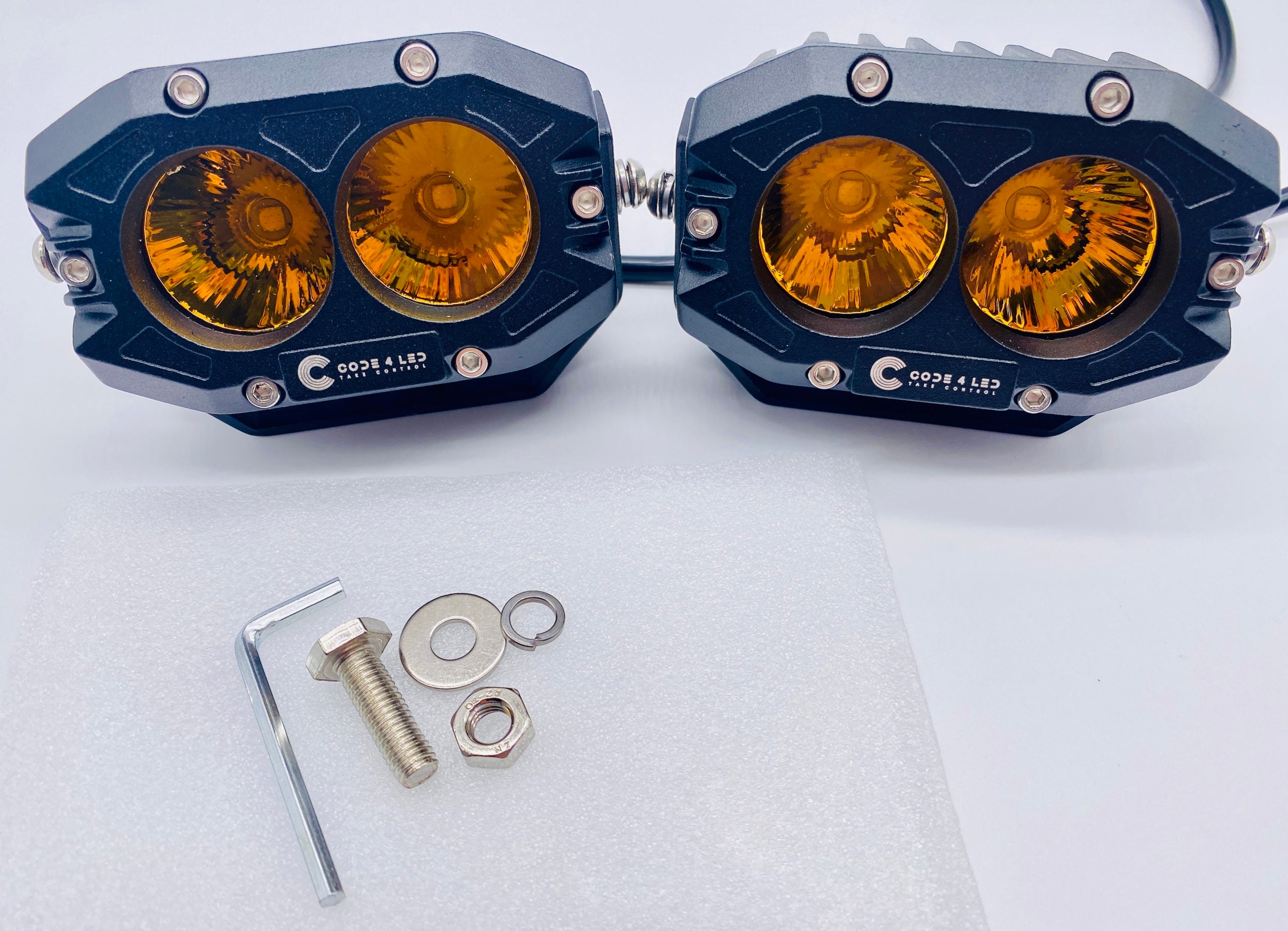 Code 4 LED Bin 50 Pod Lights (C4-BIN50-FA) - Amber -1