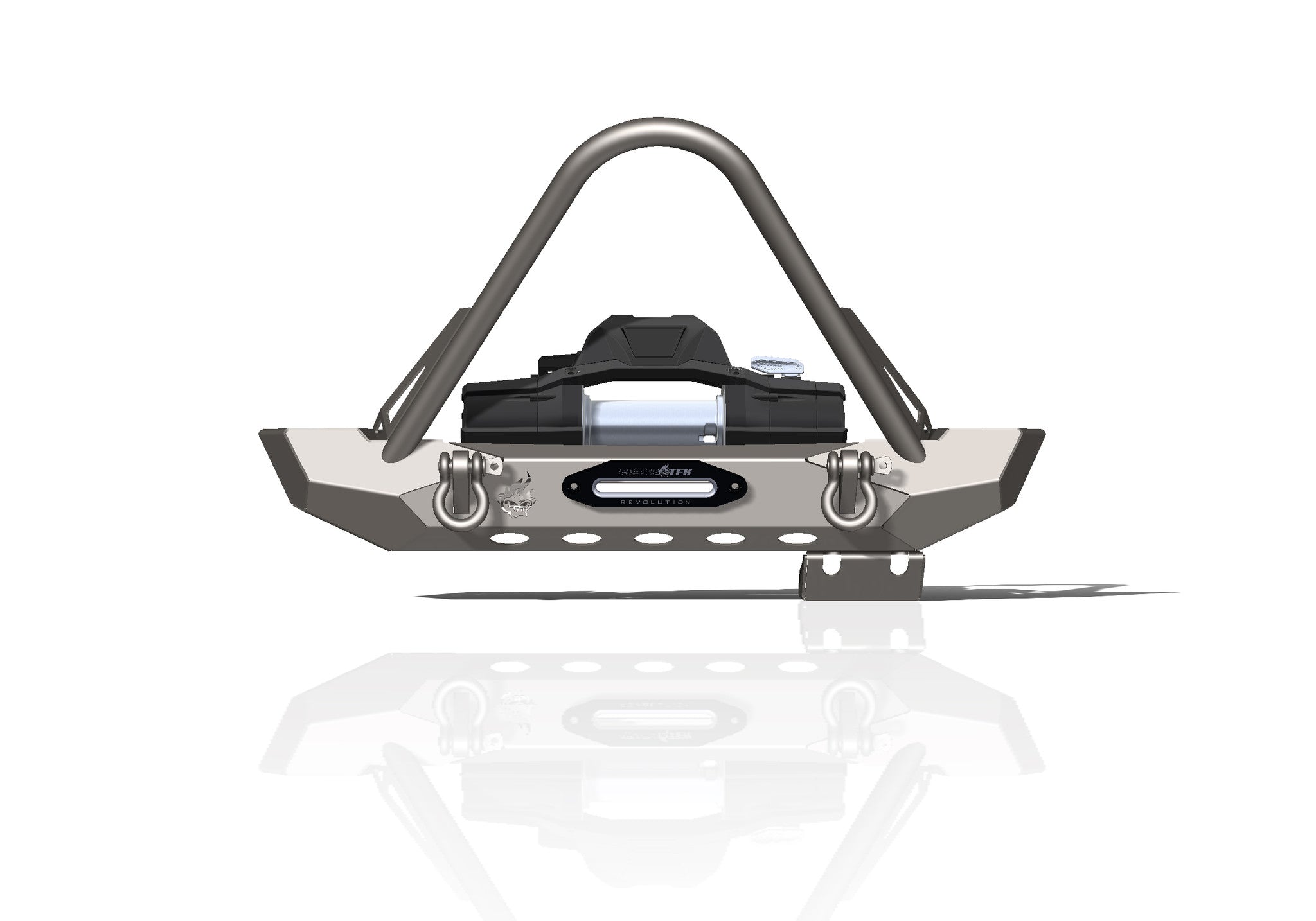 Pyro Mid-Width Front Bumper w/ Stinger | Jeep Wrangler CJ/YJ/TJ -3