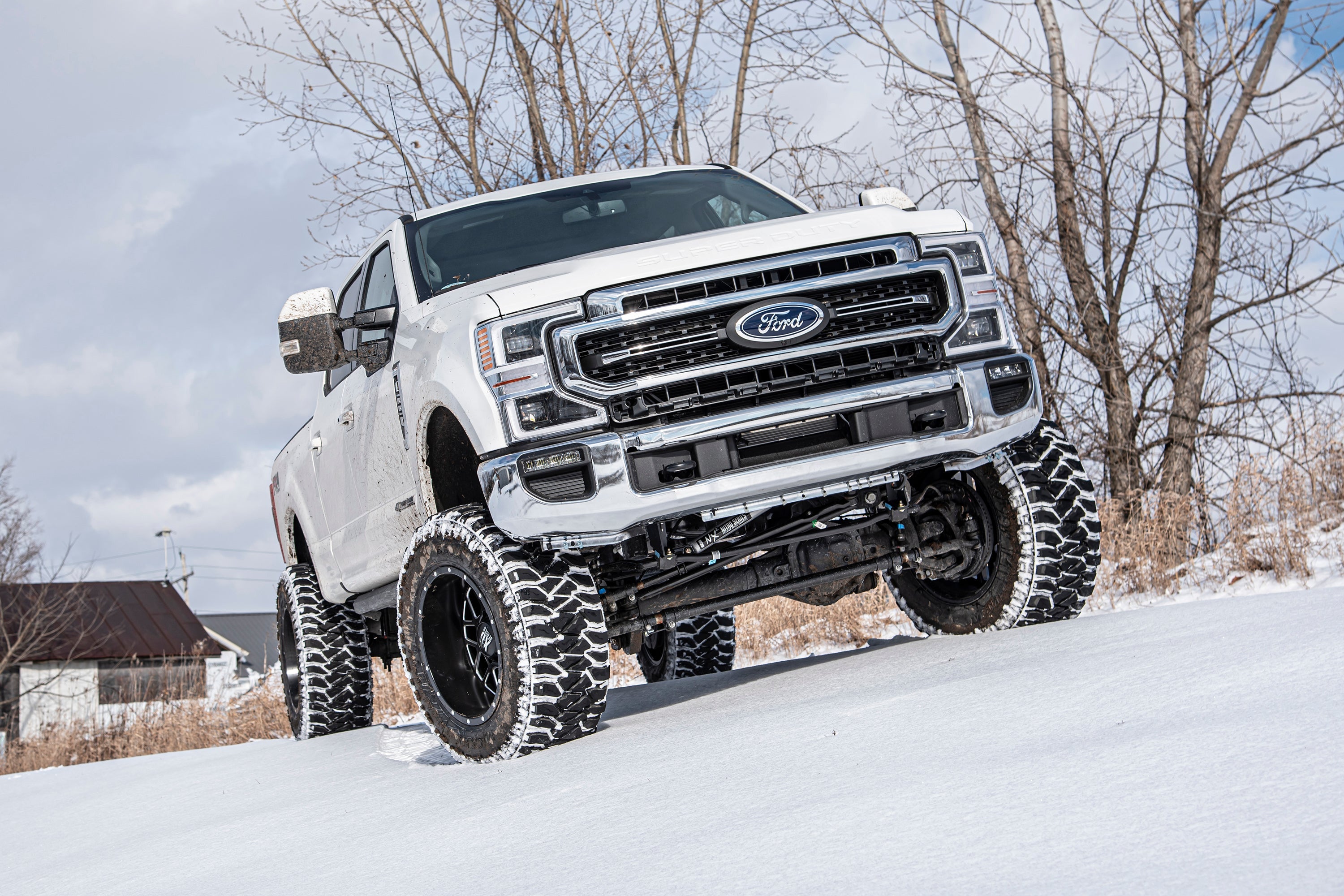 7 Inch Lift Kit w/ 4-Link | FOX 2.5 Performance Elite Coil-Over Conversion | Ford F250/F350 Super Duty (20-22) 4WD | Diesel -1