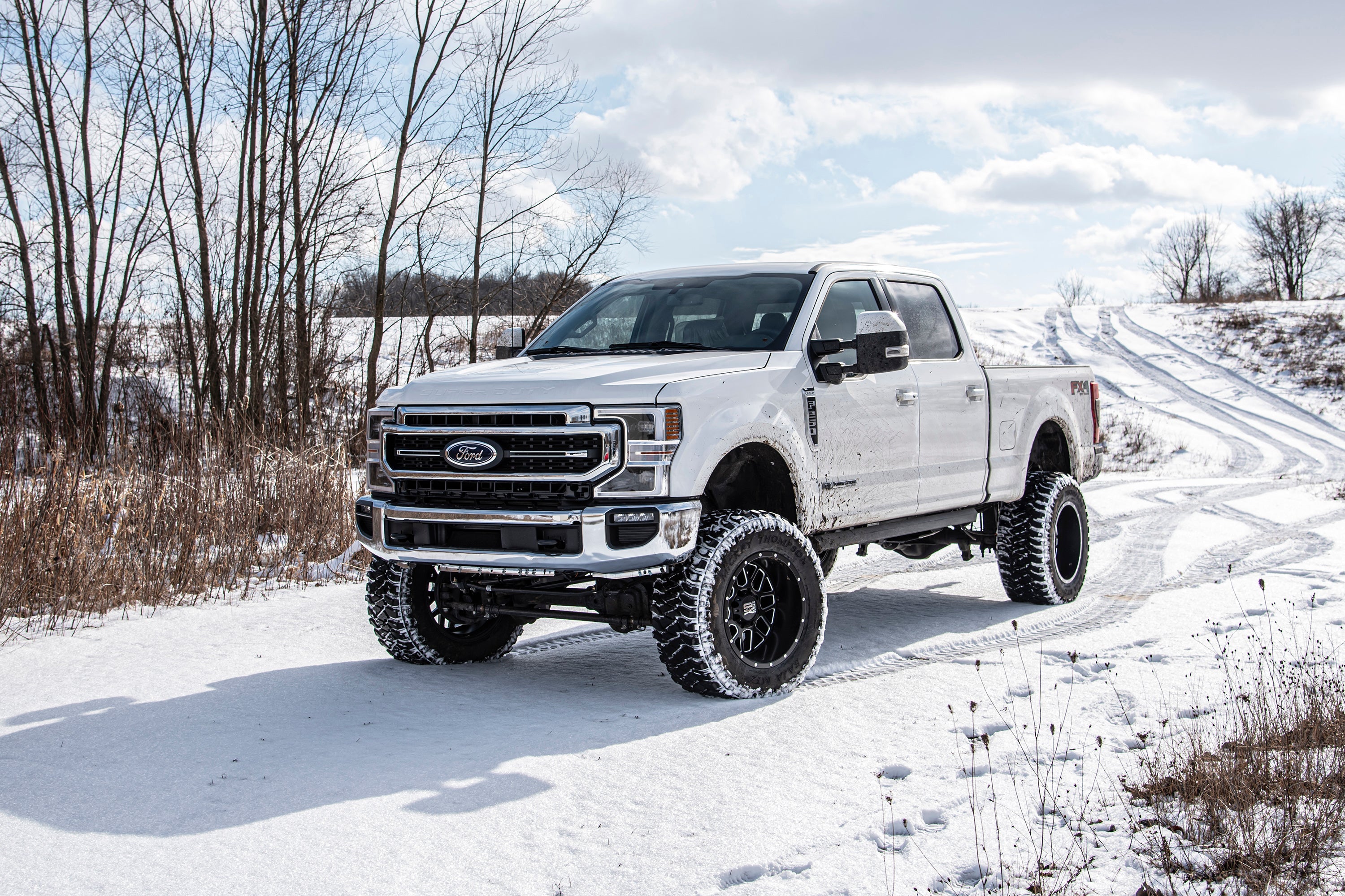 7 Inch Lift Kit w/ 4-Link | FOX 2.5 Performance Elite Coil-Over Conversion | Ford F250/F350 Super Duty (20-22) 4WD | Diesel -2