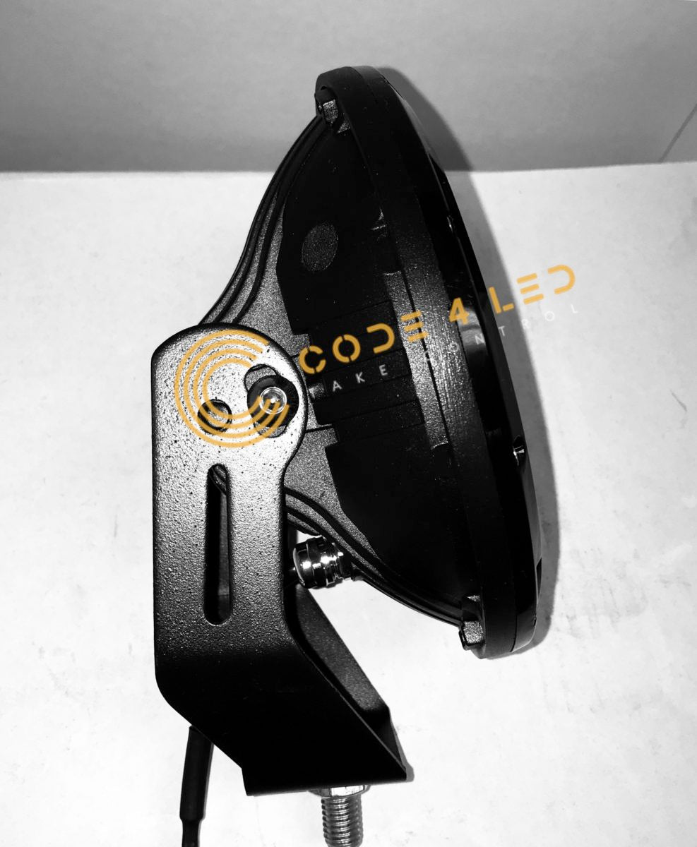 Code 4 LED 7" Round Headlight Bracket with post mount, sold in pairs