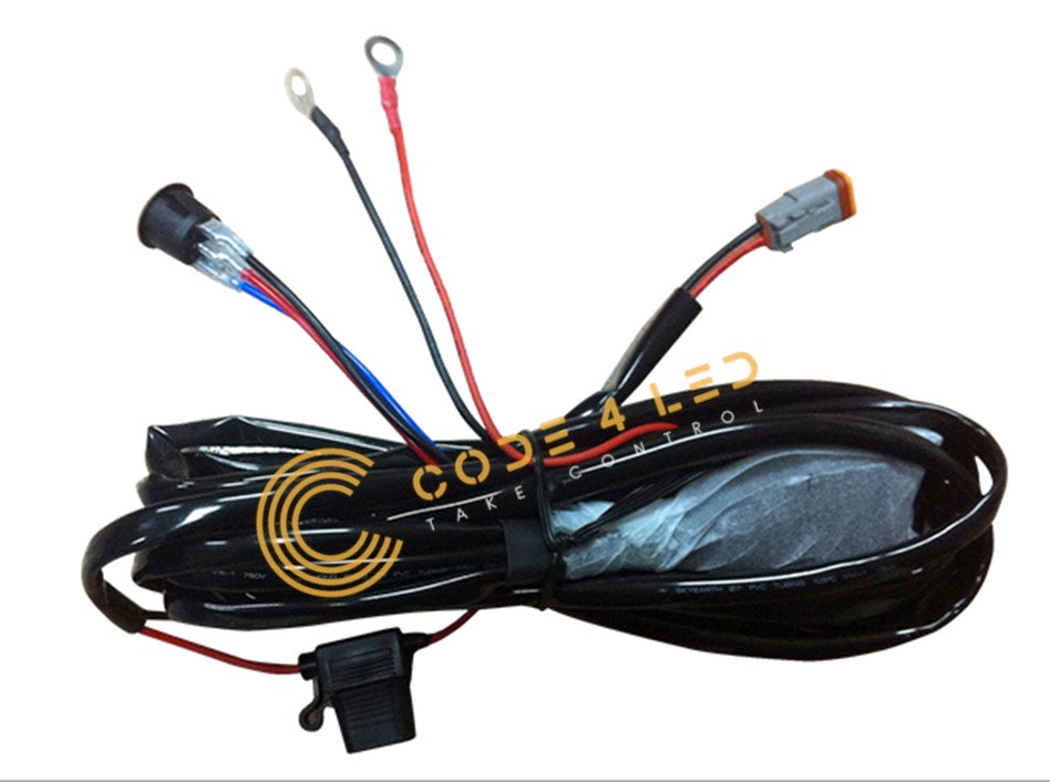 Code 4 LED Wiring Harnesses - Single -1