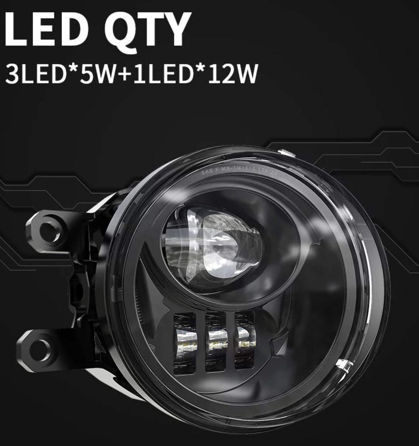 Code 4 LED Supply Tacoma Fog Lights, Chrome Housing (C4-TACFOG-CH)