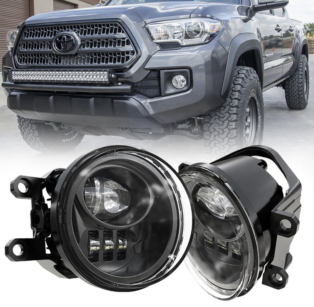 Code 4 LED Supply Tacoma Fog Lights, Black Housing (C4-TACFOG-BL)