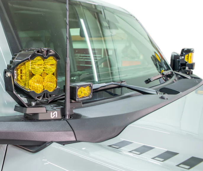 Turn Offroad Ford Bronco Billet Mirror Light Mount -5