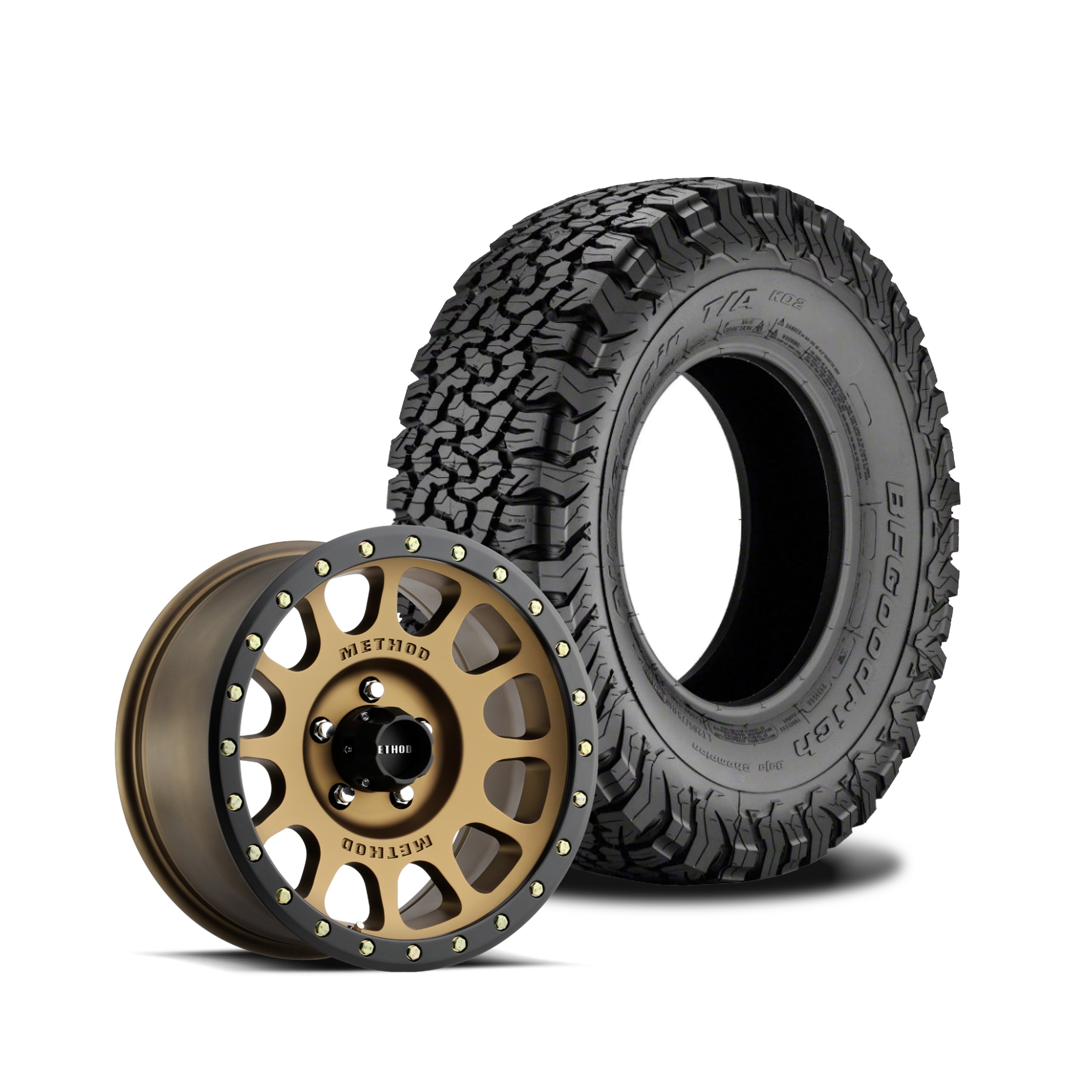 Method 305 17x8.5 Bronze 5x5 | BFG 315/70R17 All Terrain KO2 | Mounted & Balanced -1