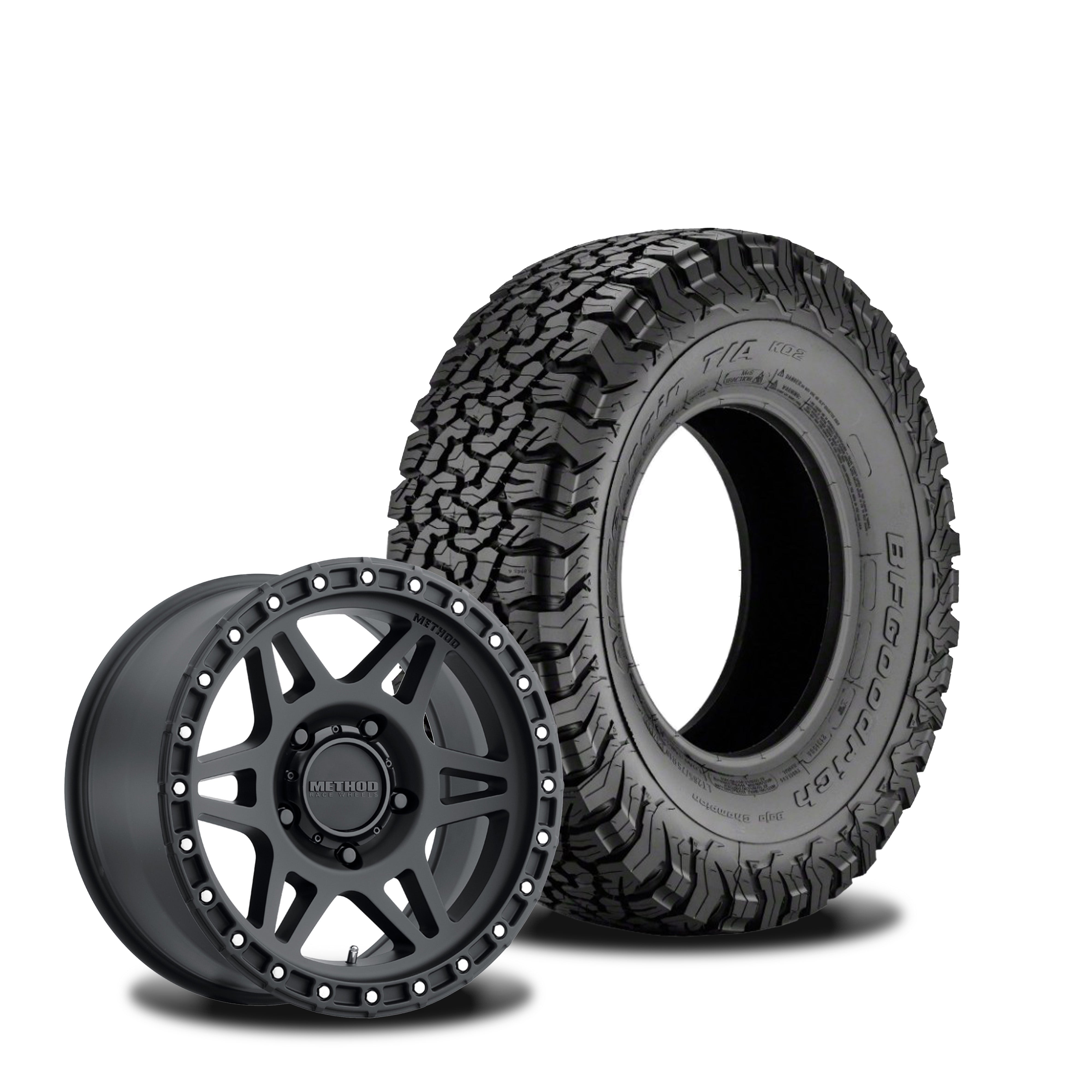 Method 312 17x8.5 Matte Black 5x5 | BFG 315/70R17 All Terrain KO2 | Mounted & Balanced -1