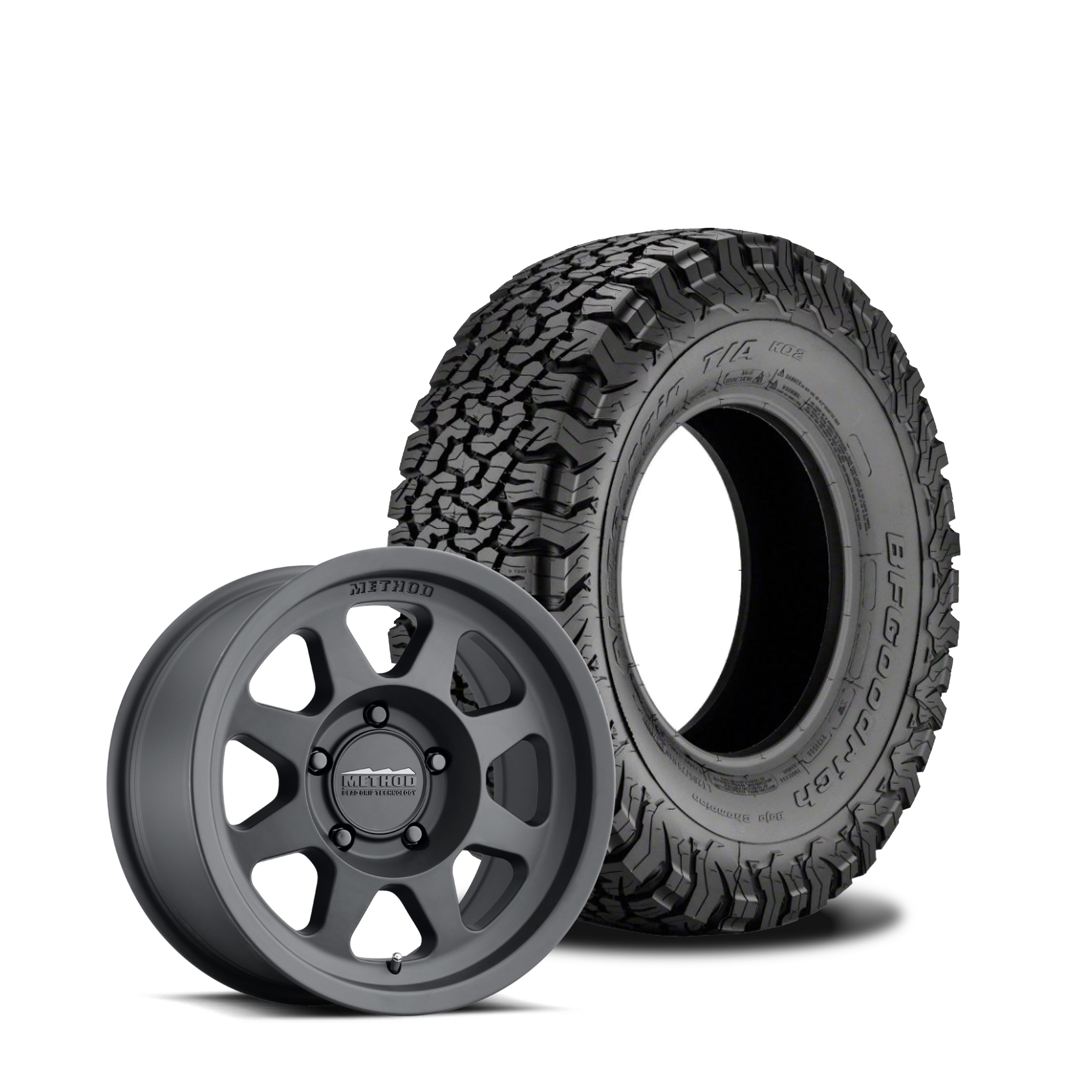 Method 701 17x8.5 Matte Black 5x5 | BFG 37x12.5 All Terrain KO2 | Mounted & Balanced -1