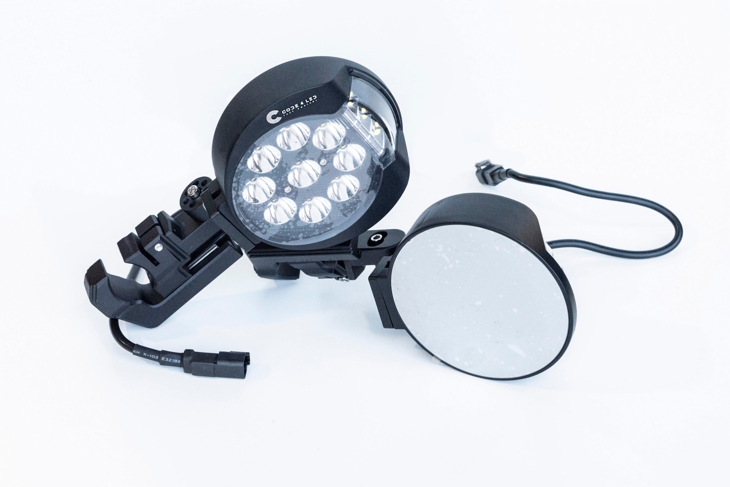 Code 4 LED Supply Round Side x Side Mirror (C4-RX60-MIR)