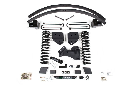 2017-2019 Ford F250/F350 6" Suspension Lift Kit, 4" Rear, Block & AAL, Diesel, 2 Leaf Main - Nitro Shocks