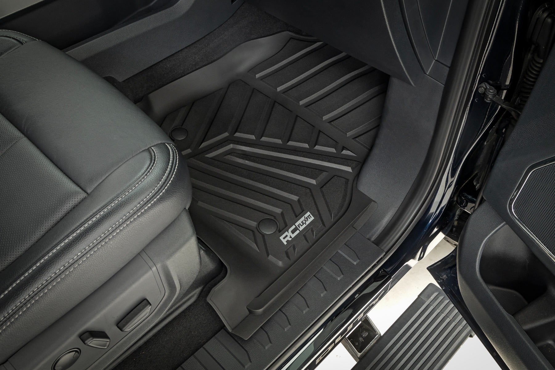 Rough Country Flex-Fit Floor Mats Front for Ford F250/F350 Super Duty 17-25 FF-5171