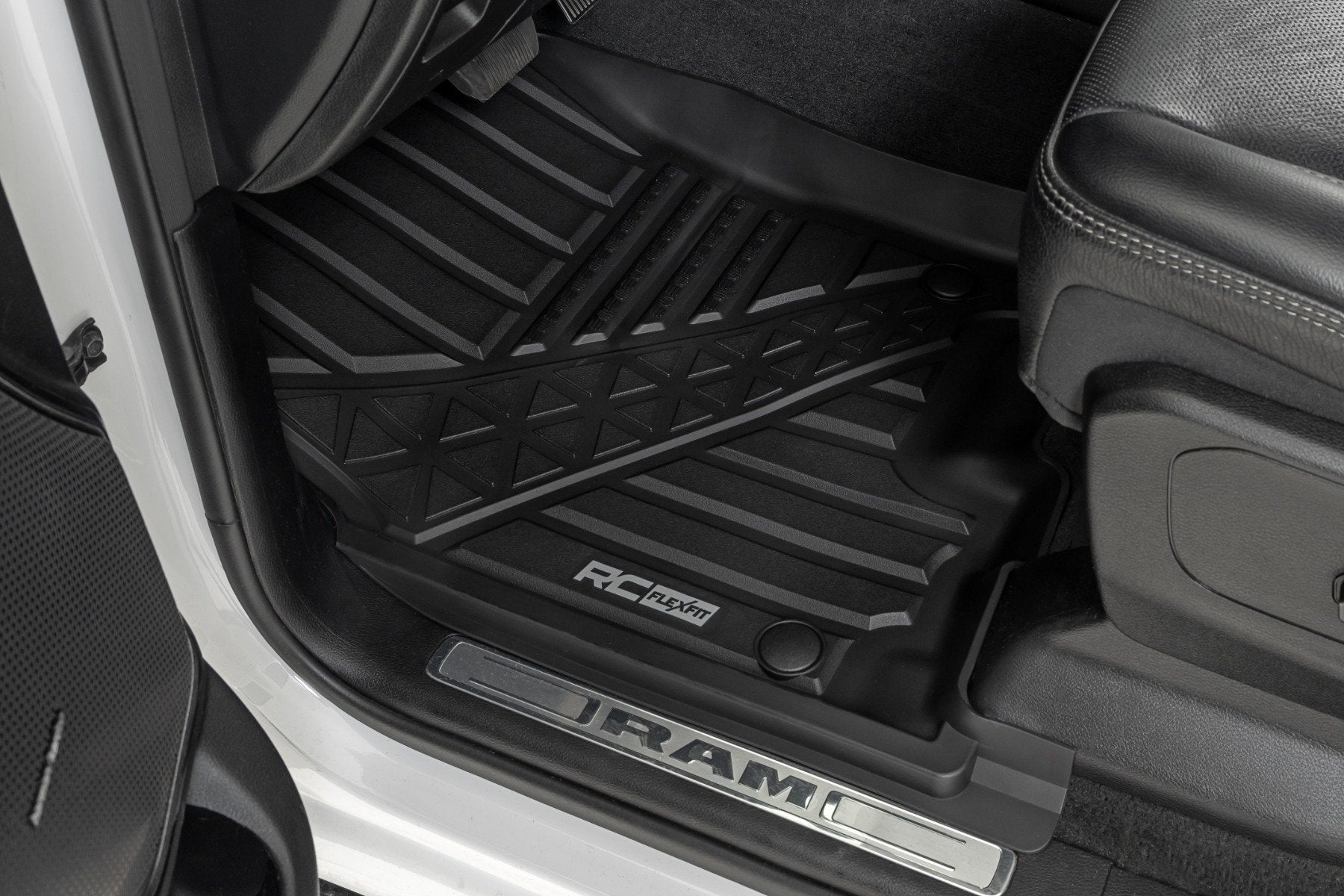 Rough Country Flex-Fit Floor Mats FR & RR Crew for Ram 1500/TRX 21-25 FF-31422