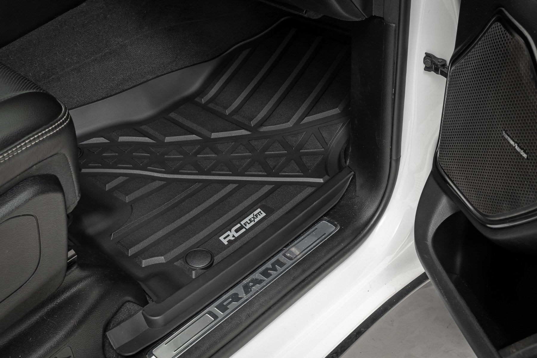 Rough Country Flex-Fit Floor Mats FR & RR Crew for Ram 1500/TRX 21-25 FF-31422