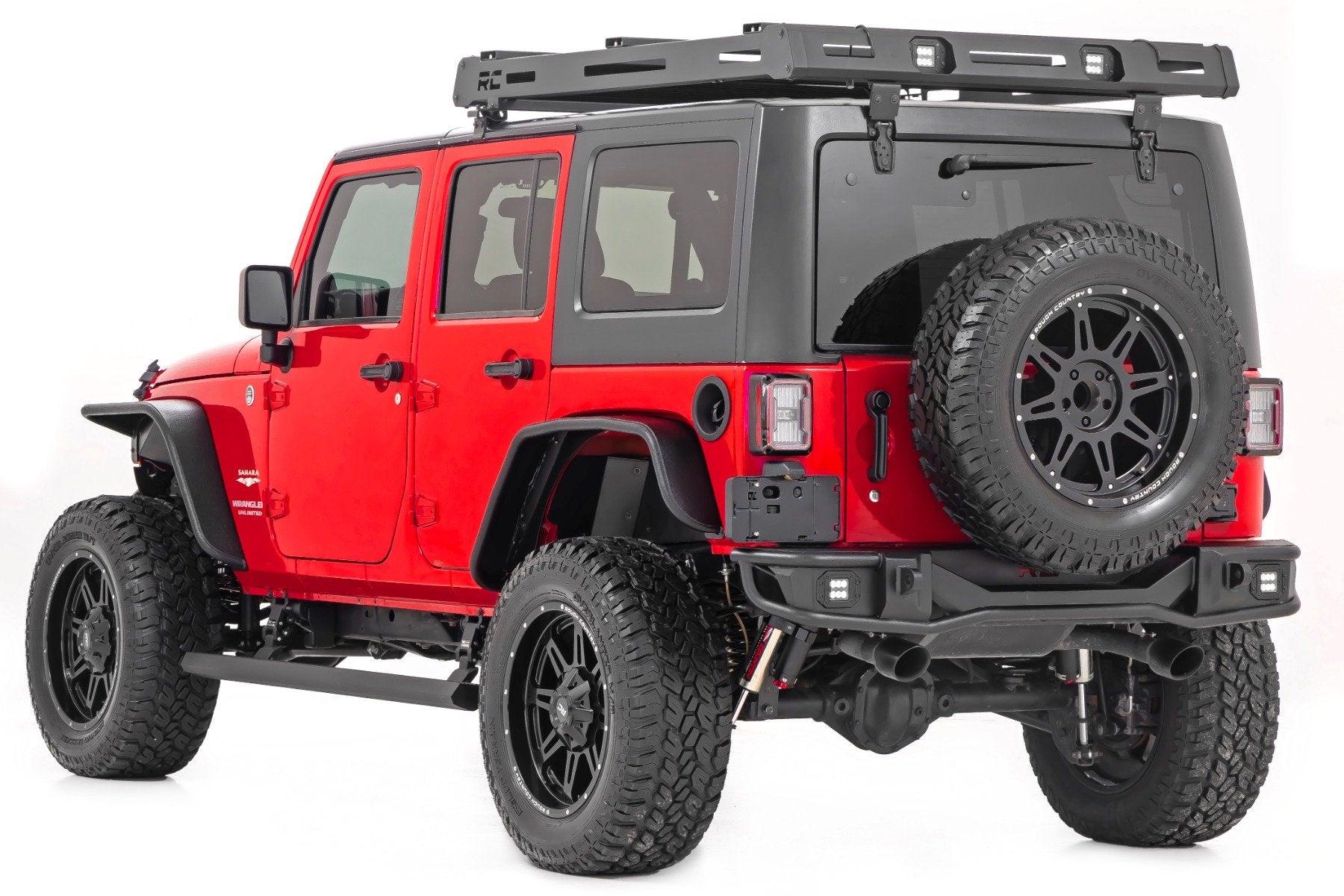 Rough Country Power Running Boards Dual Motor Jeep Wrangler JKU 4DR 07-18 PSR610330