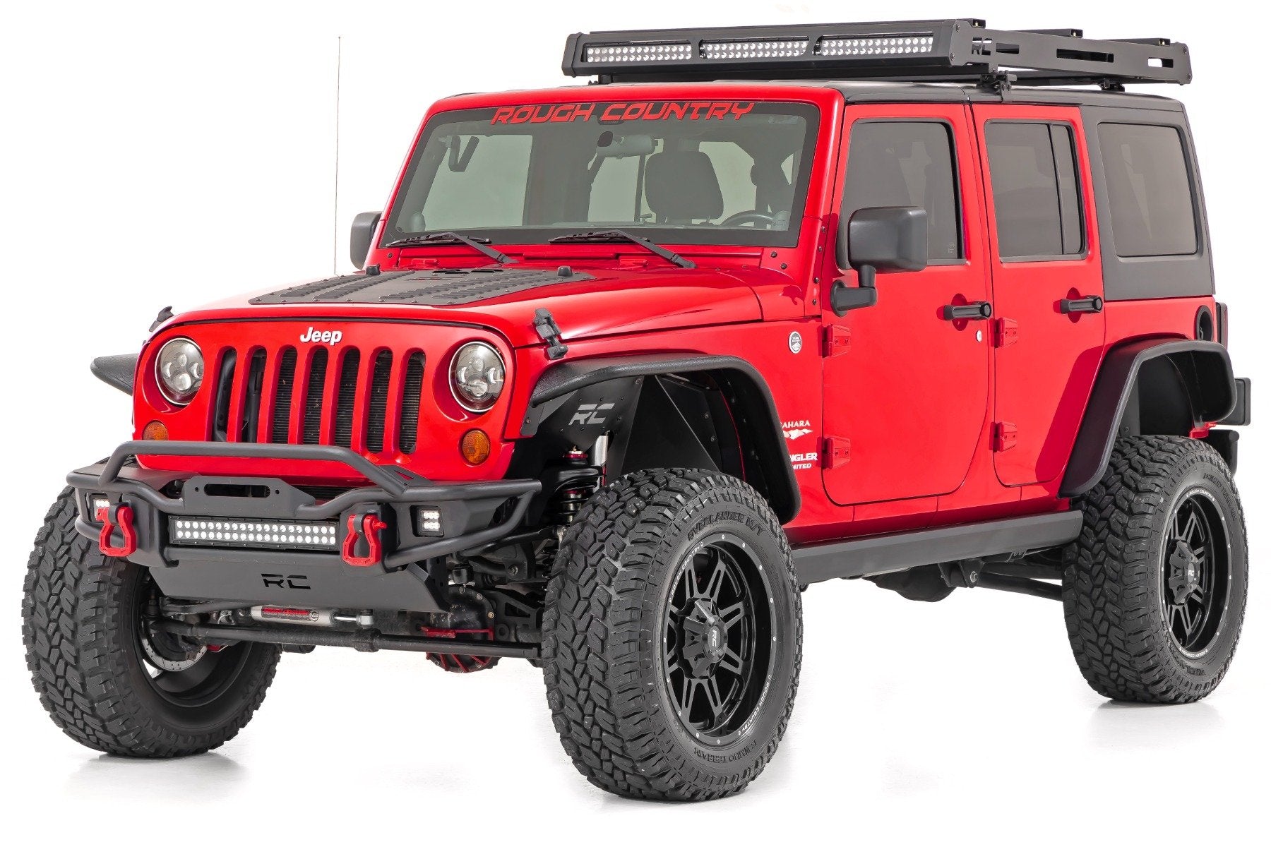Rough Country Power Running Boards Dual Motor Jeep Wrangler JKU 4DR 07-18 PSR610330