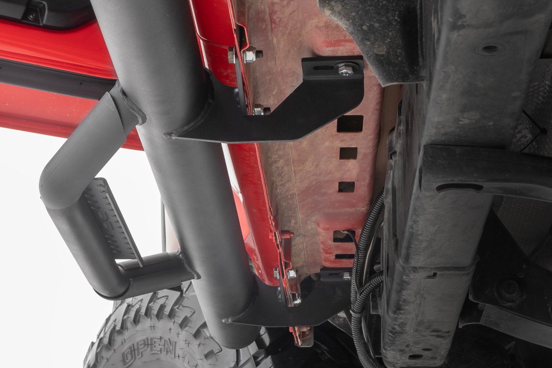 Rough Country Nerf Steps | Cab Length | Crew Cab | for Jeep Gladiator JT 20-24 RCJ1980TB