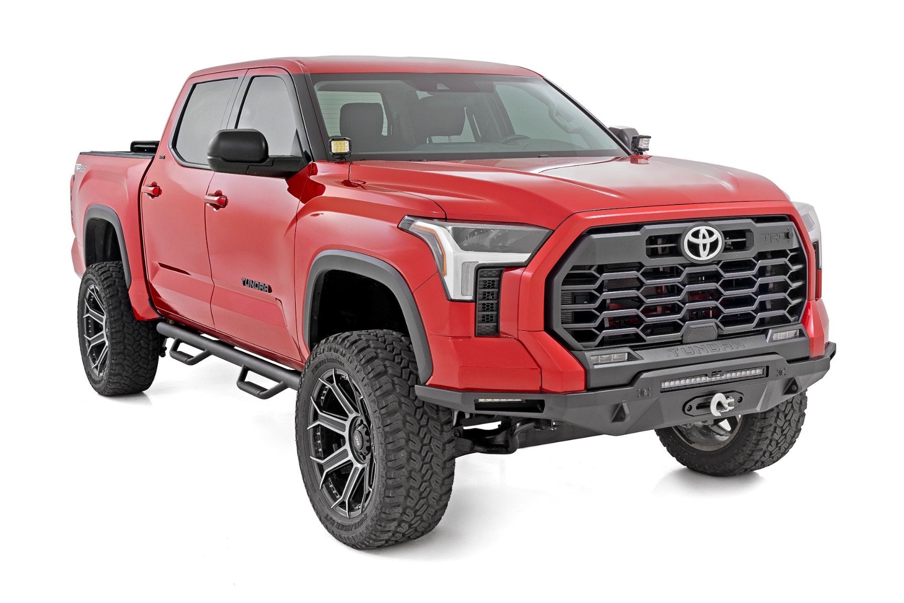 Rough Country Nerf Steps | Cab Length | Crew Max | for Toyota Tundra 2WD/4WD (2022-2025) 72002B