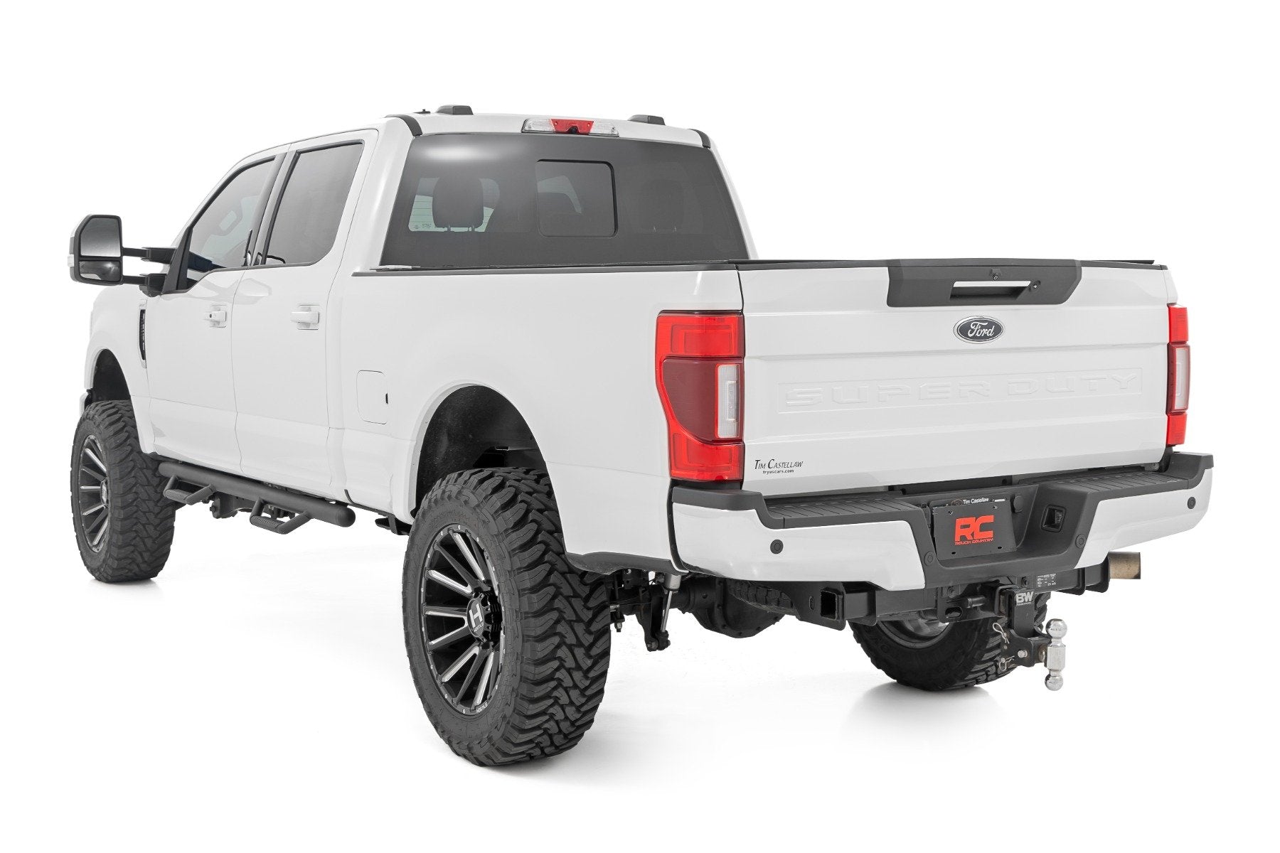 Rough Country Nerf Steps | Cab Length | Crew | for Ford F-150/Lightning/F-250/F-350/Raptor (15-26) RCF1596CCB
