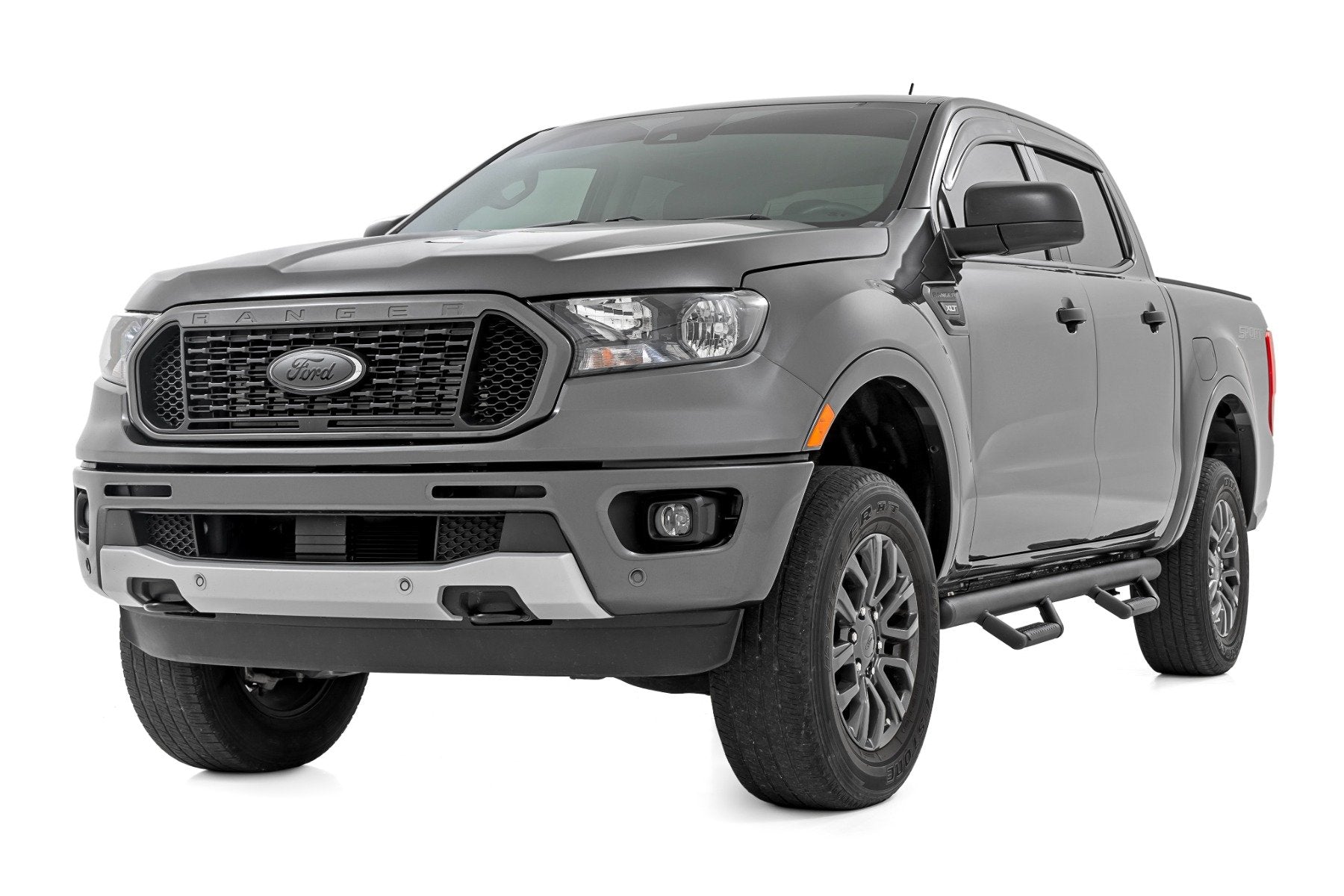 Rough Country Nerf Steps | Cab Length | Crew Cab | for Ford Ranger 2WD/4WD (2019-2025) RCF1981CCB
